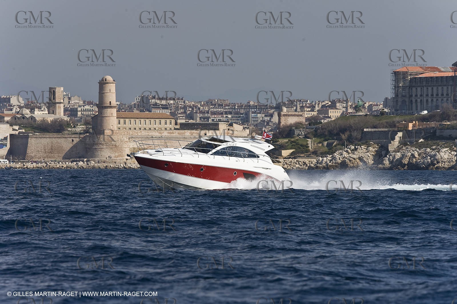 Motor boat running