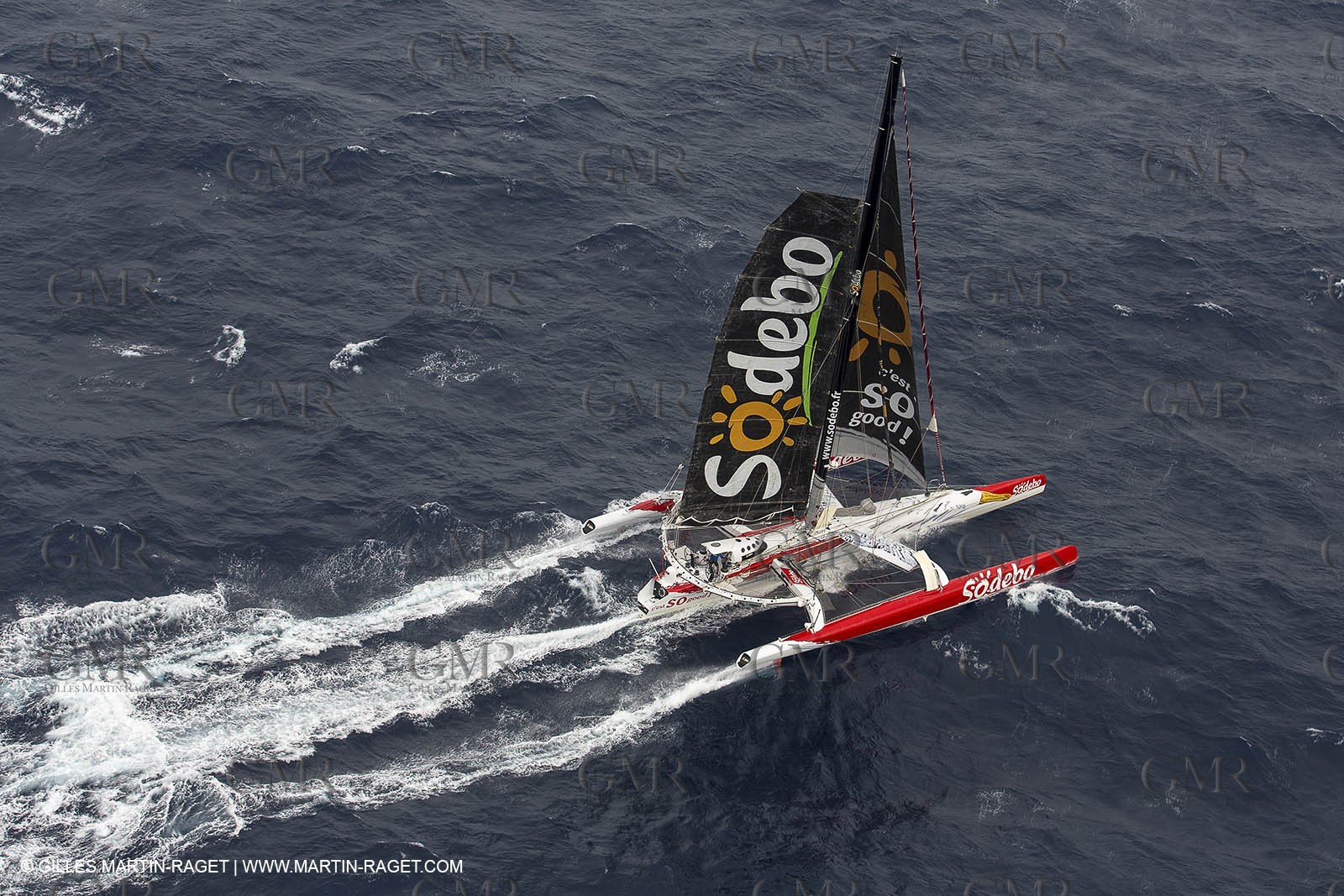 12 09 2012 - Marseille (FRA,13) - Trimaran Sodebo - Thomas Coville - Trans Mediterranée record attempt.