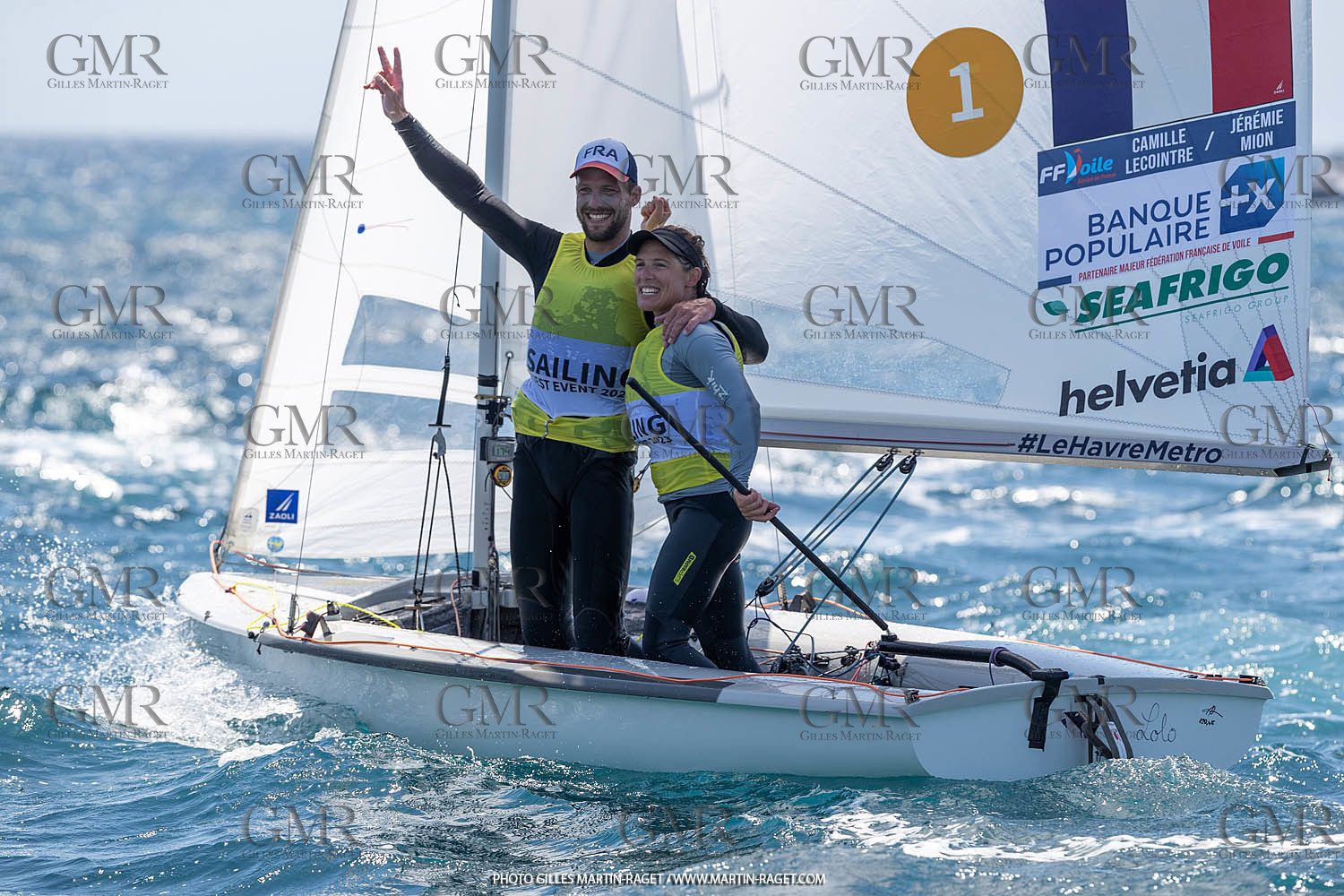 15 07 2023, Marseille (FRA), Paris 2024 Olympic Games Sailing Test Event, Day 6, 470 Medal Race
