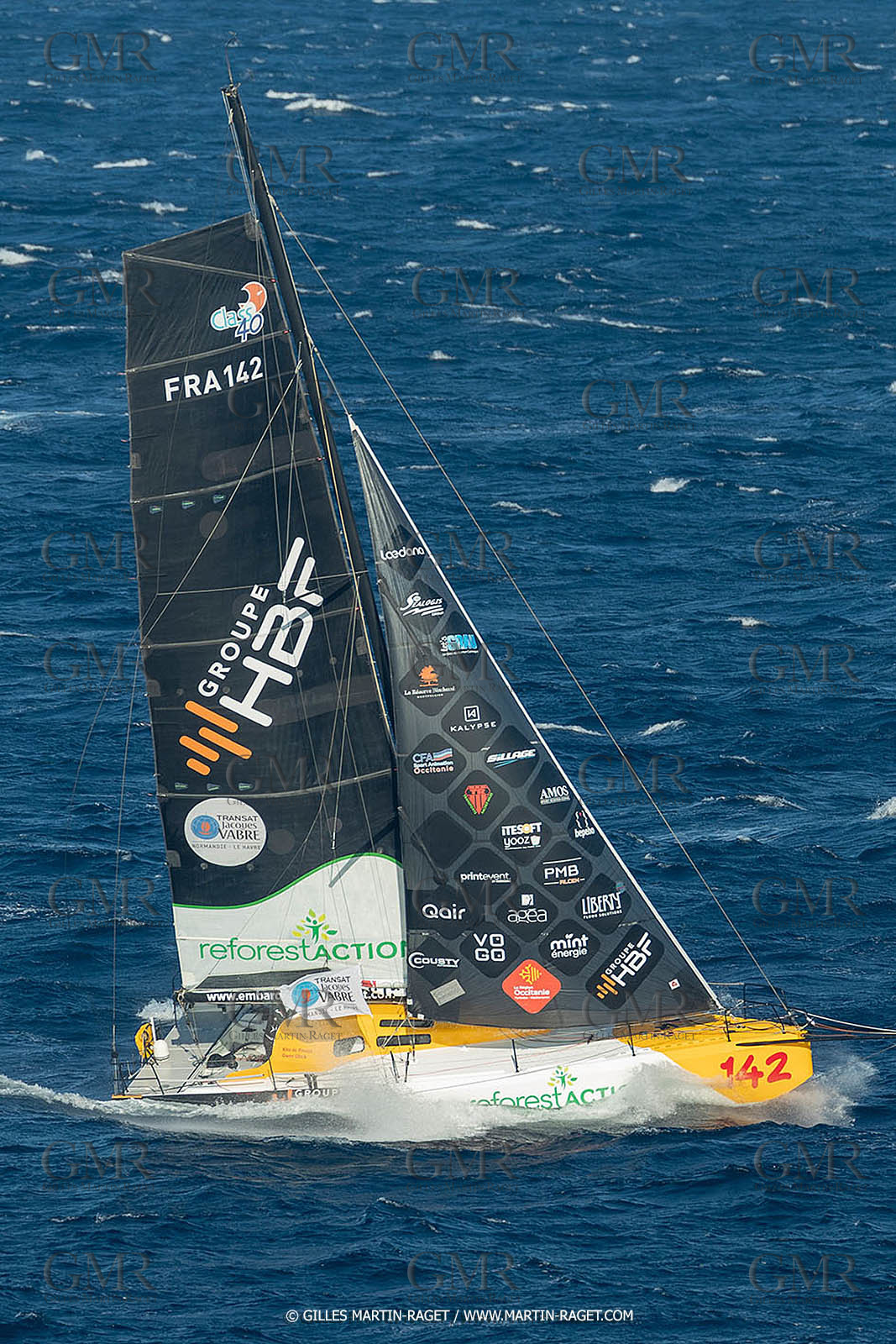 27 08 2021, Marseille (FRA), Transat Jacques Vabre 2021, Class 40, HBF-Reforest'Action (Kito de Pavant, Gwen Gbick)