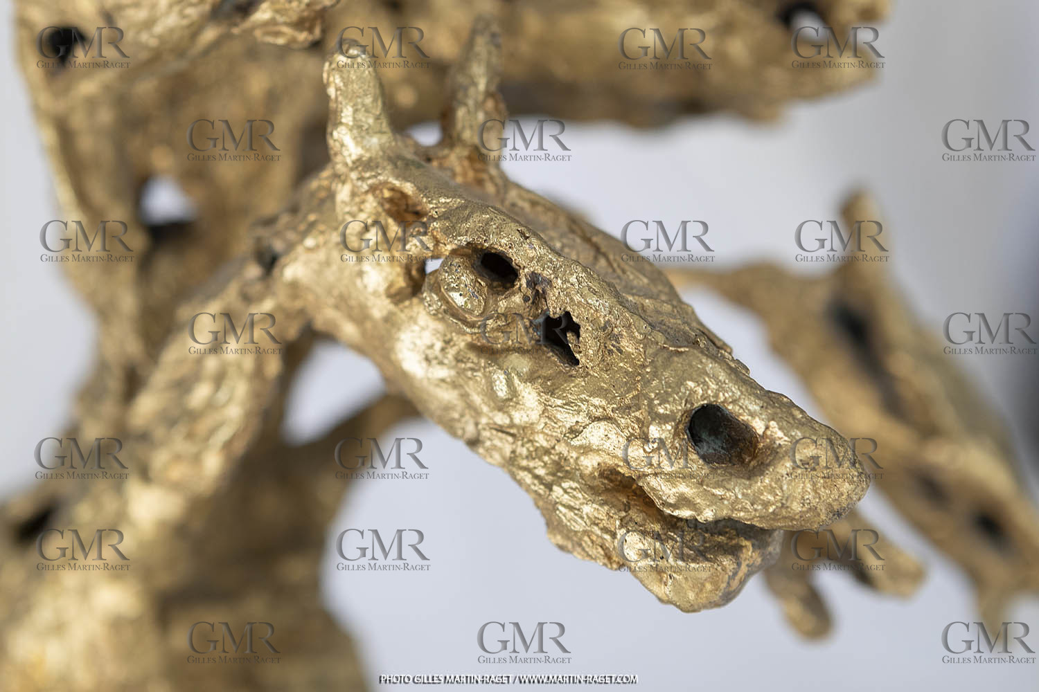 12 02 2020, Marseille (FRA,13), Oeuvre de Germaine Richier, Le Cheval à six têtes, petit 1955 ou 1956, Bronze naturel nettoyé, Numéroté Epreuve d'artiste, fondeur : L. Thinot, Paris, 35,5 x 38 x 18 cm, Collection particulière