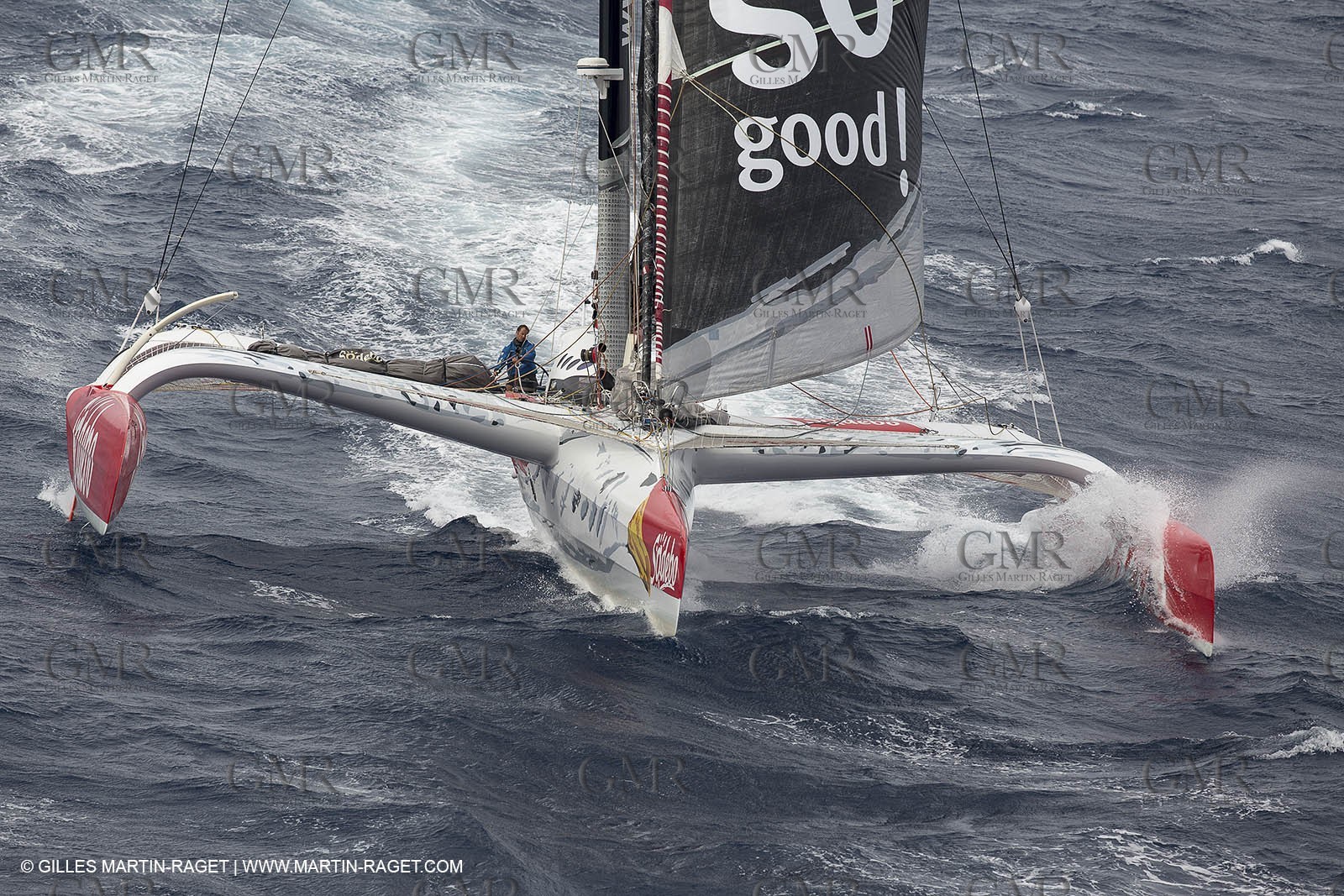 12 09 2012 - Marseille (FRA,13) - Trimaran Sodebo - Thomas Coville - Trans Mediterranée record attempt.