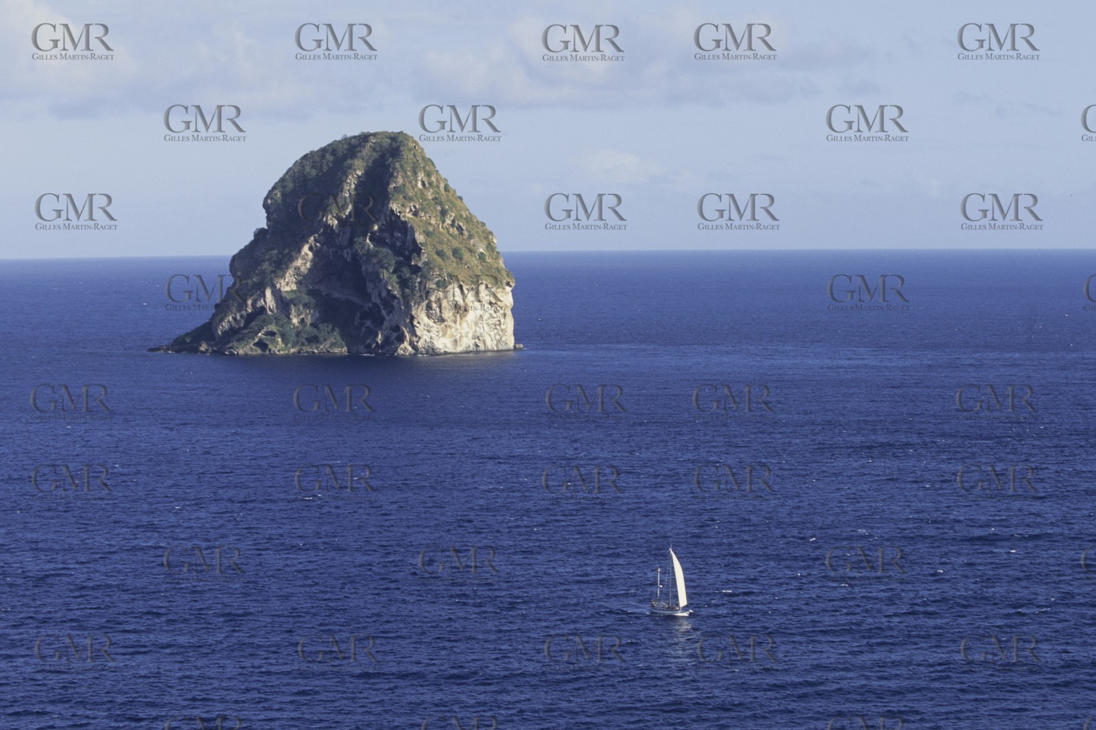 Martinique (French West Indies) Le Diamant rock