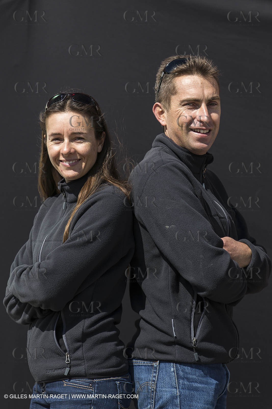 26 03 2013 - Marseille (FRA,13) - Ingrid Petitjean et Olivier backes training on their Nacra 17 in breezy conditions
