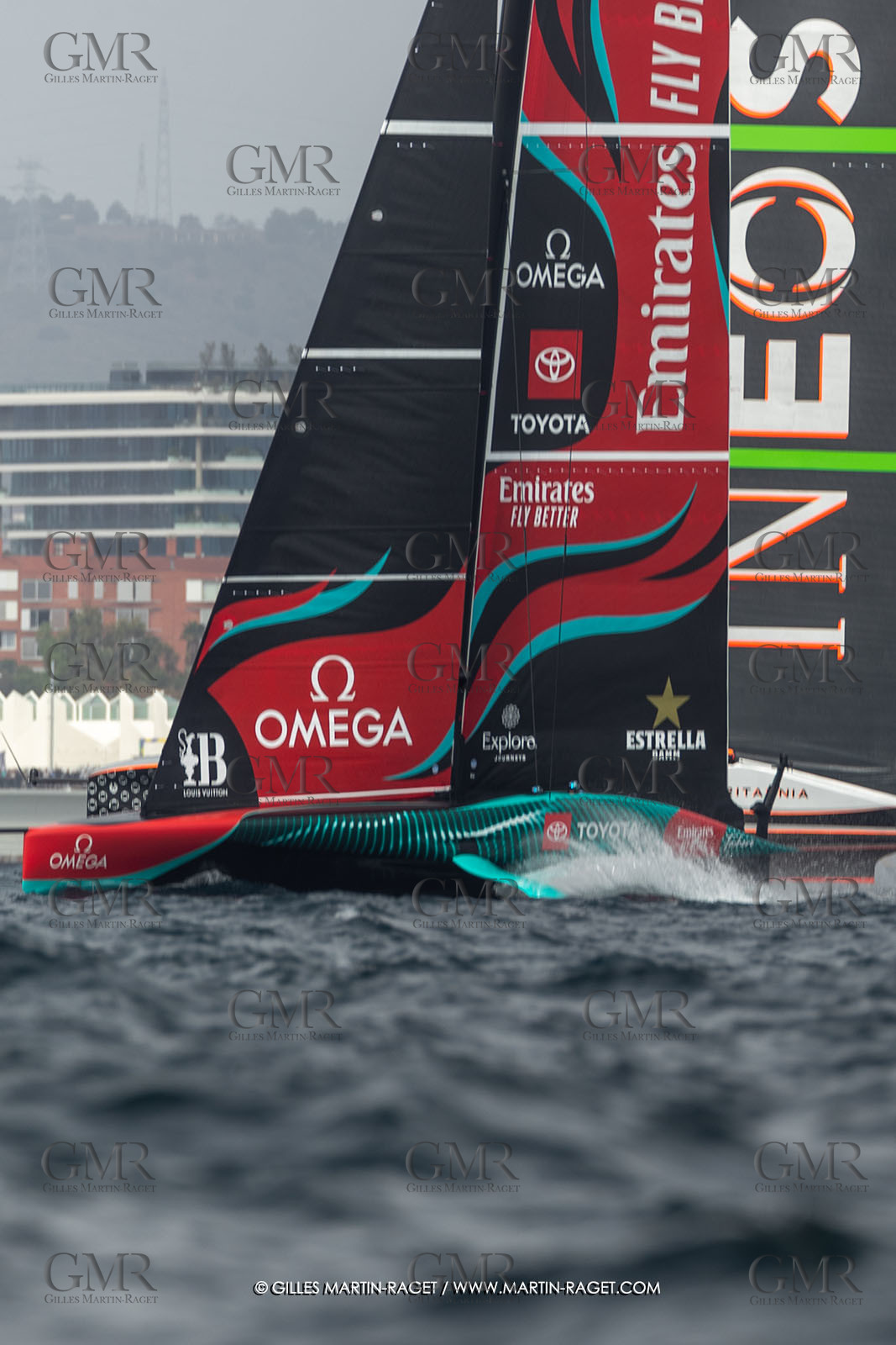 13 10 2024, Barcelona (ESP), Louis Vuitton 37th America's Cup, Final Match, Race Day 2, race 3