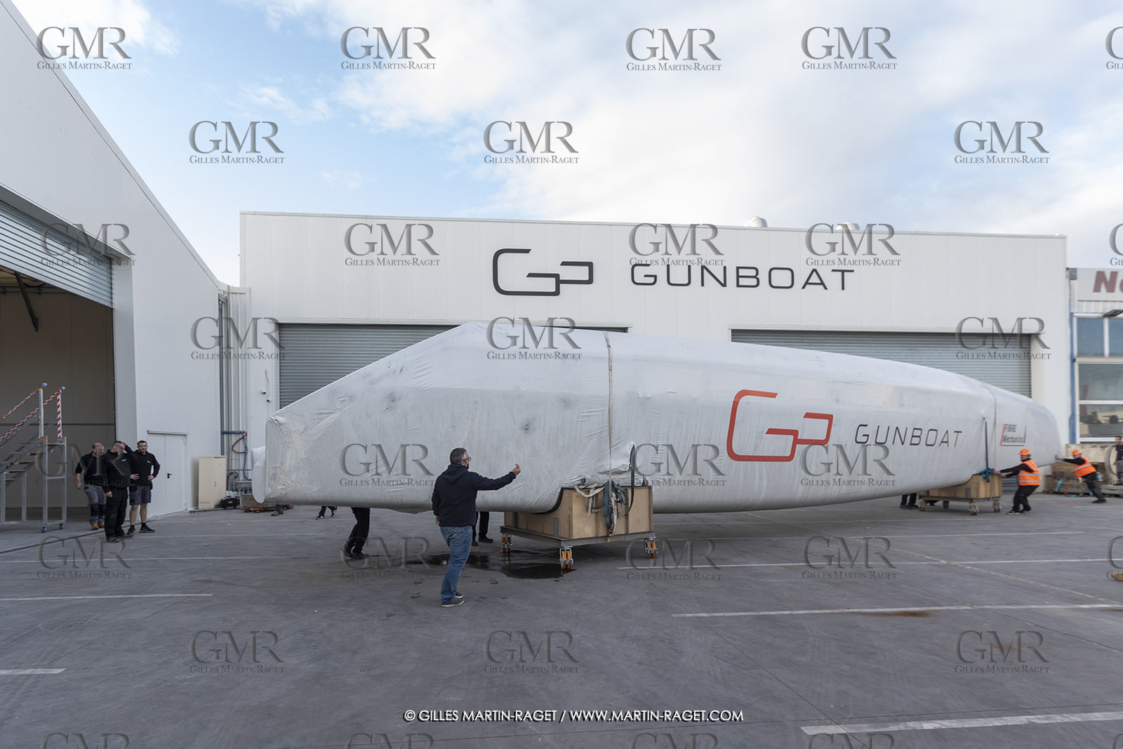 15 02 2022, La Grande Motte (FRA), Gunboat 80  1 hulls delivery