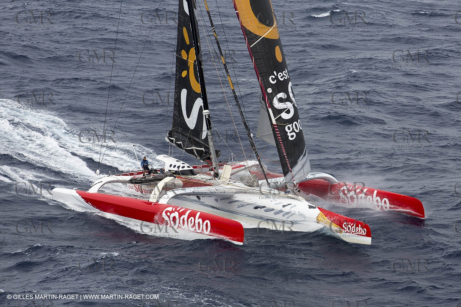 12 09 2012 - Marseille (FRA,13) - Trimaran Sodebo - Thomas Coville - Trans Mediterranée record attempt.