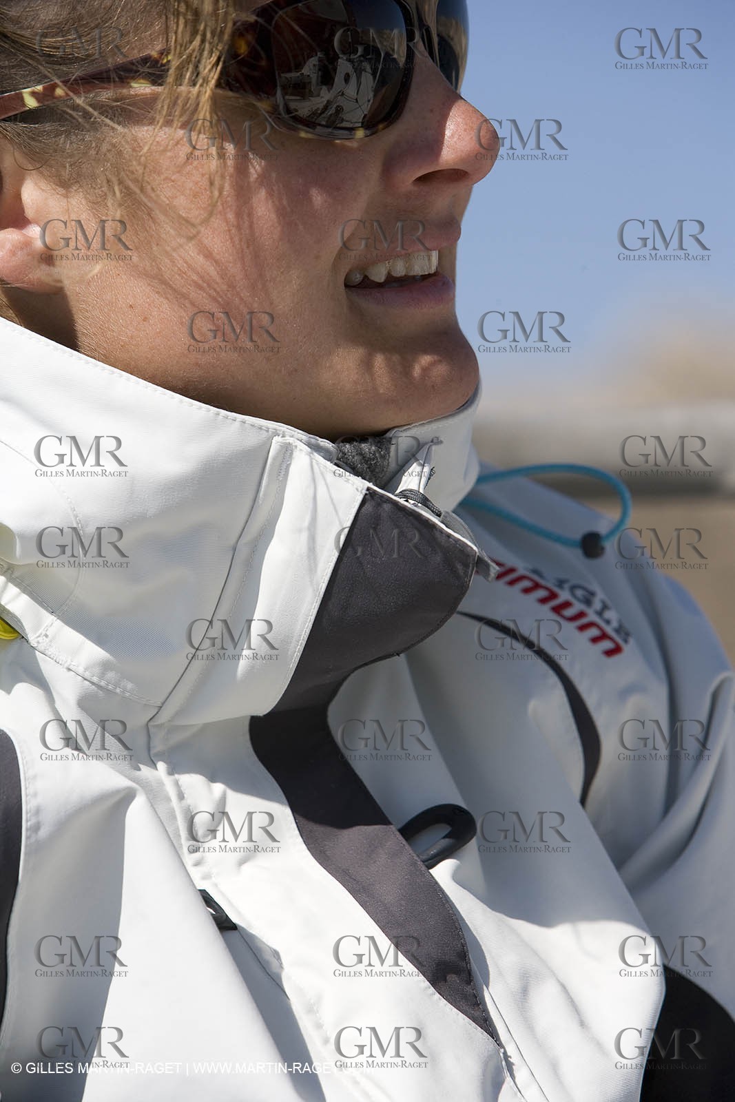 28 09 2007 - Marseille (FRA, 13) - Aigle Marine weather clothing showed in action by salors Marc Emig et Luce Molinier