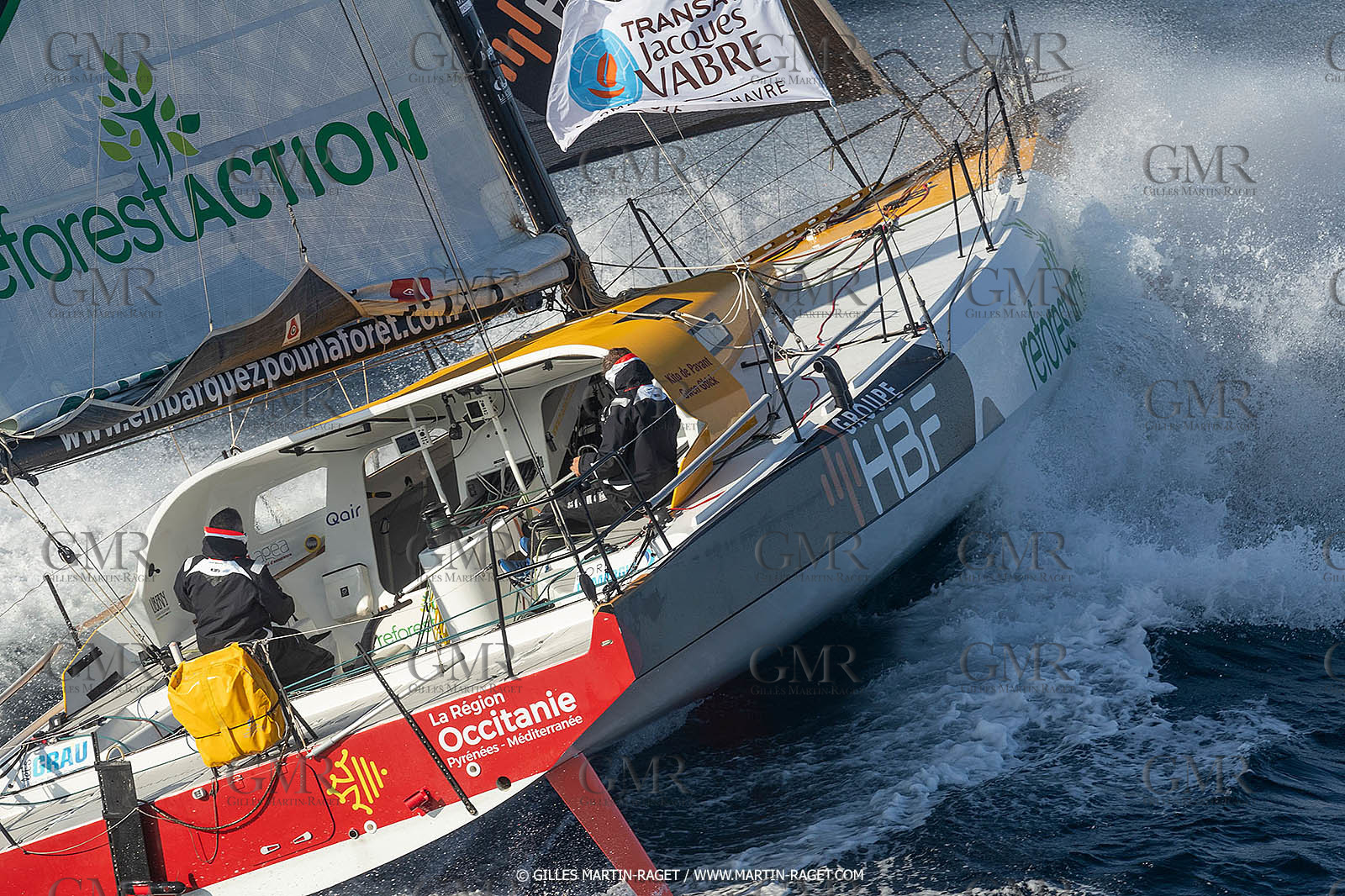 27 08 2021, Marseille (FRA), Transat Jacques Vabre 2021, Class 40, HBF-Reforest'Action (Kito de Pavant, Gwen Gbick)
