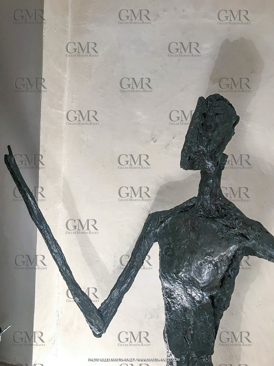 05 08 2019, Marseille (FRA,13), Oeuvre de Germaine Richier, Don Quichotte 1950-1951, Bronze patiné foncé, Epreuve d'exposition, Fondeur : Susse, Paris, 225 x 97 x 61 cm, Collection famille Germaine Richier