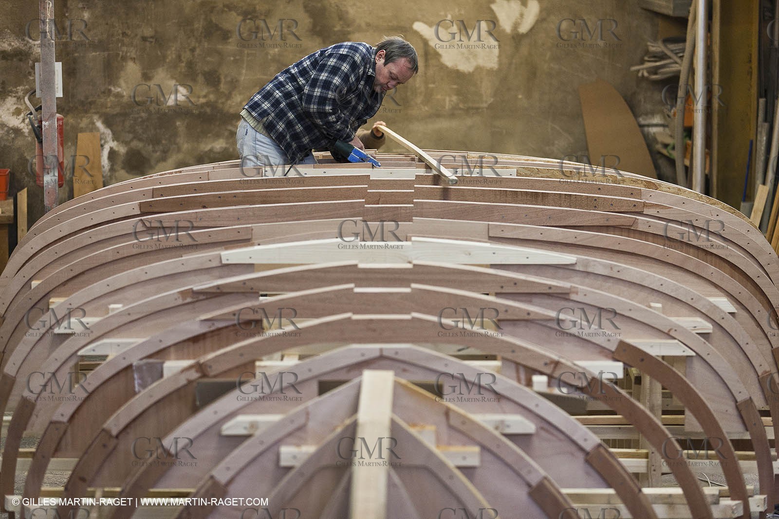 18 01 2012 - Marseille (FRA,13) - Alcyon construction at Carènes boat yard