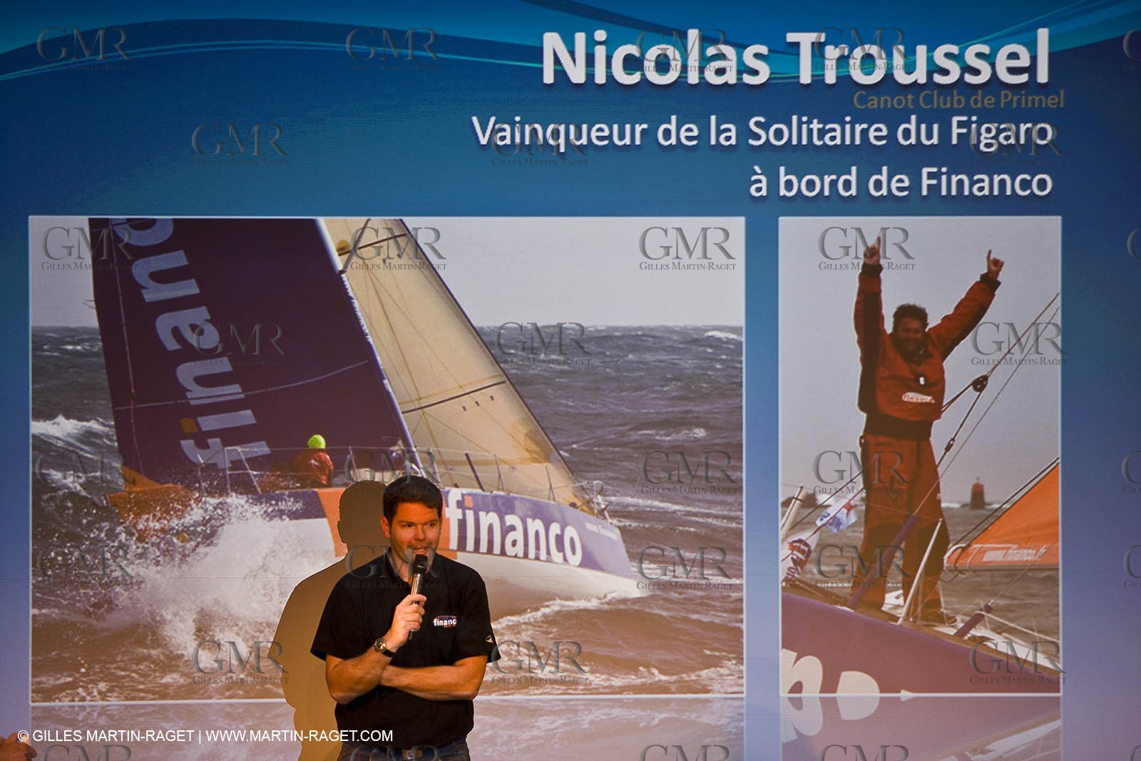 12 08 08 - Paris (FRA) Edouard VII theater - French Sailing Federation - Champions party - French Sailor of the year : Francis Joyon