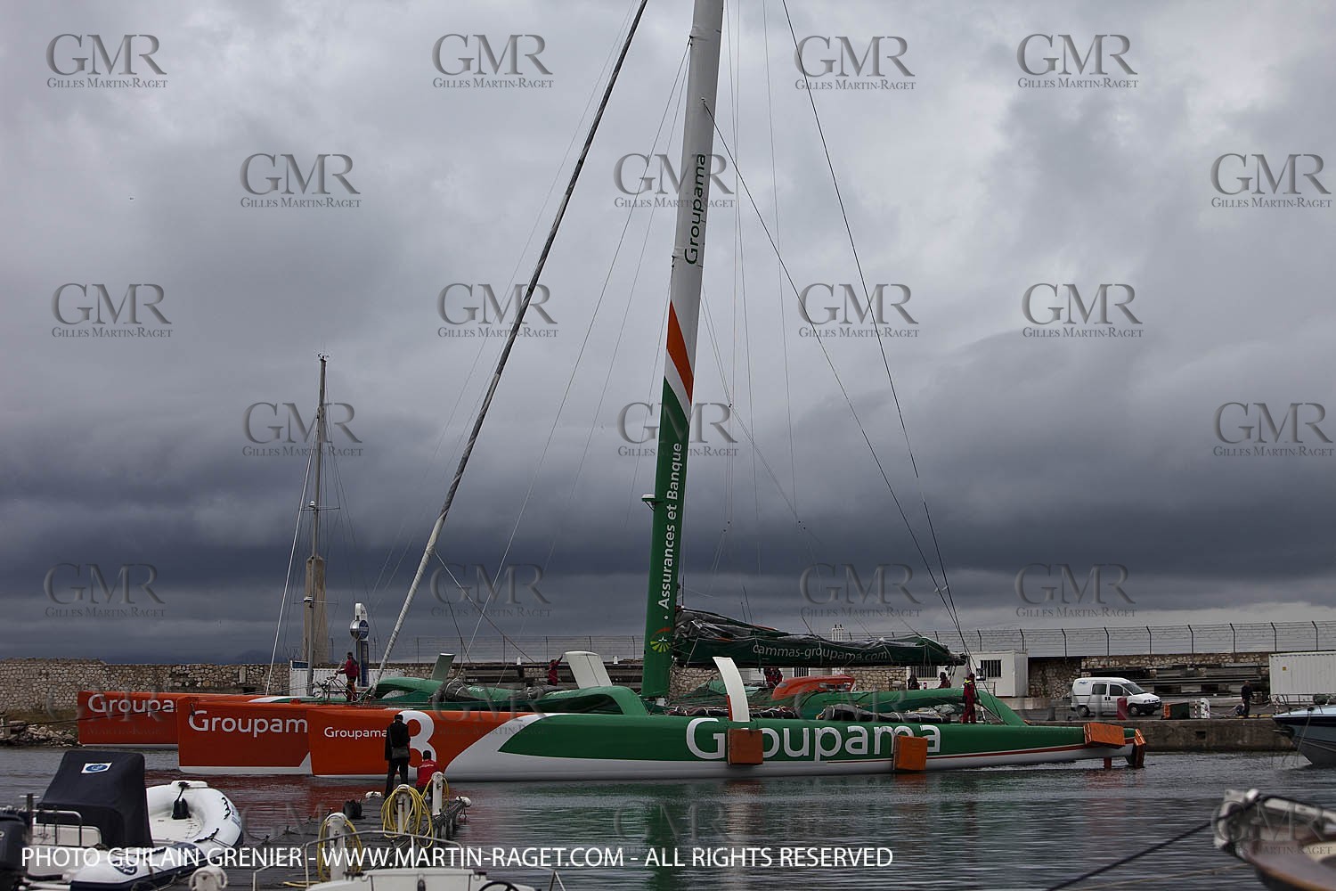 05 14 09 - Marseilles - Mediterranean Record - Groupama 3 - Franck Cammas - G Class - Start from Marseilles to Carthage (Tunisia)