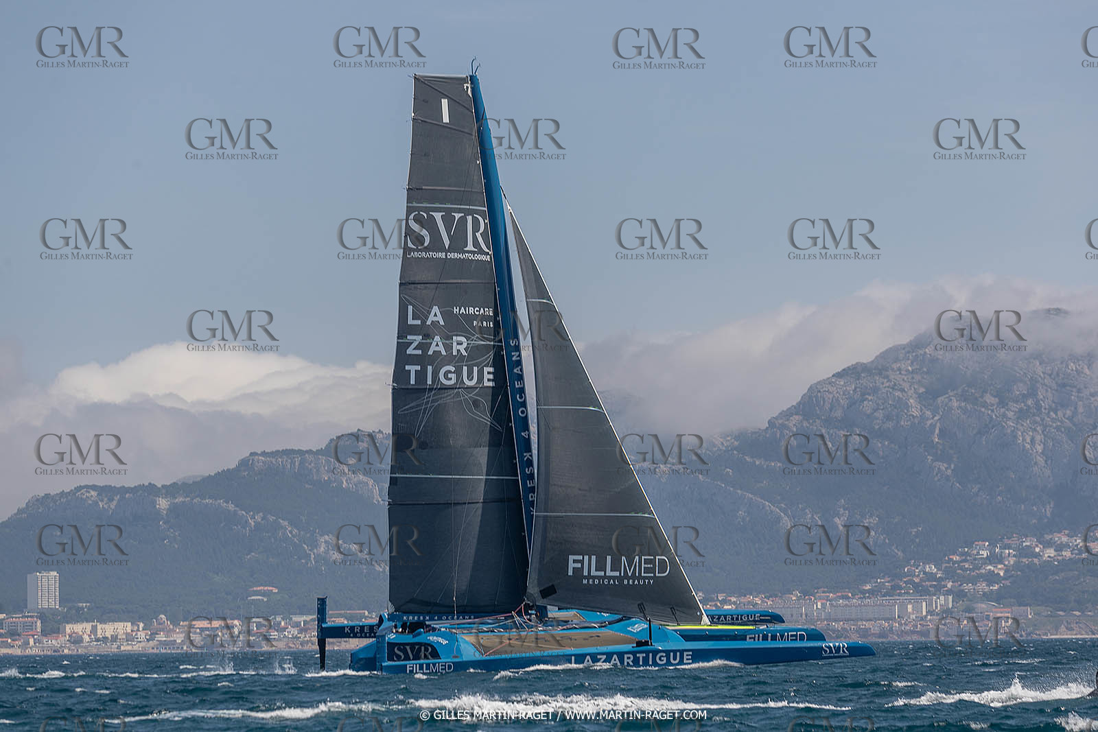 18 05 2022, Marseille (FRA), APremière navigation du trimaran Ultim SVR LAZARTIGUE à Marseille