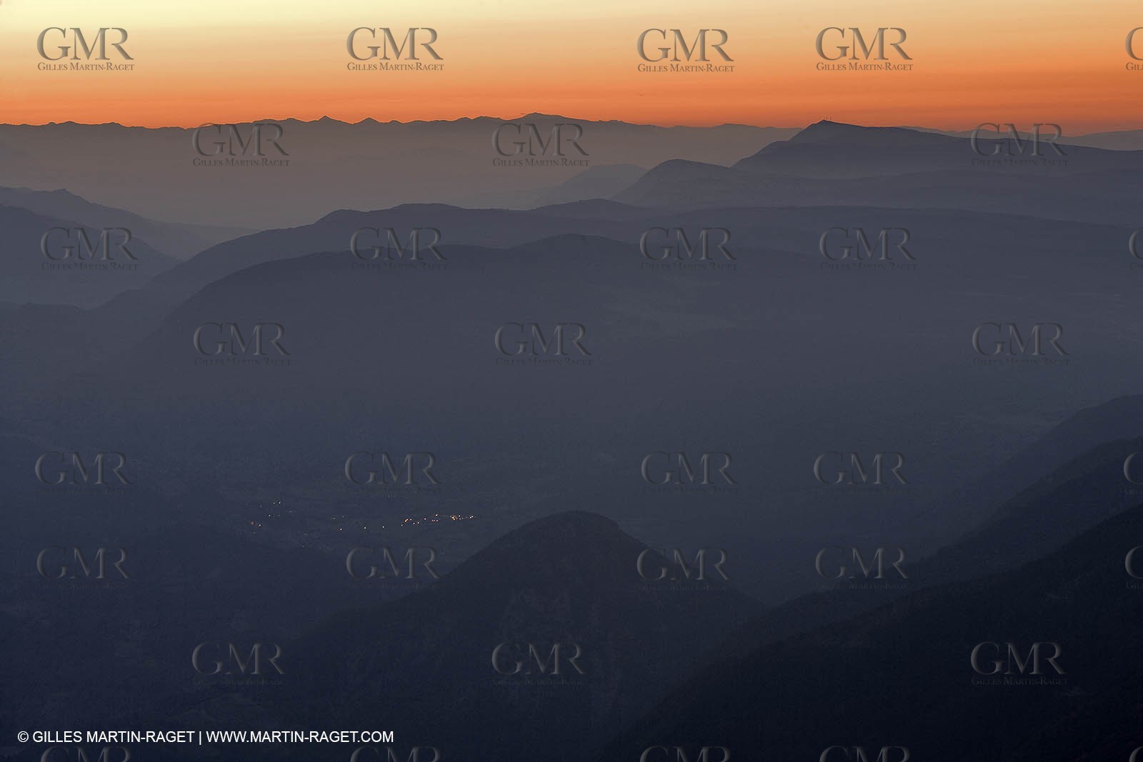 01 09 2007 - Mount Ventoux summit - view toward north and east with Haute Provence and south Alps (Oisans chain)