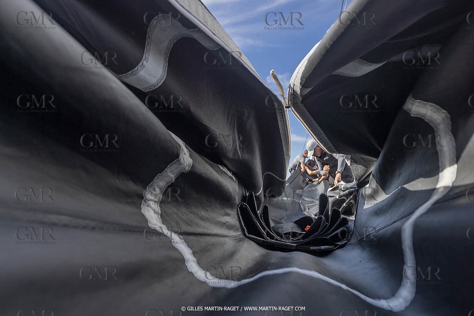 03 10 2022, Saint-Tropez (FRA,83), Voiles de Saint-Tropez 2022,  entraînement des maxis, A bord de Sipirit of Malouen X