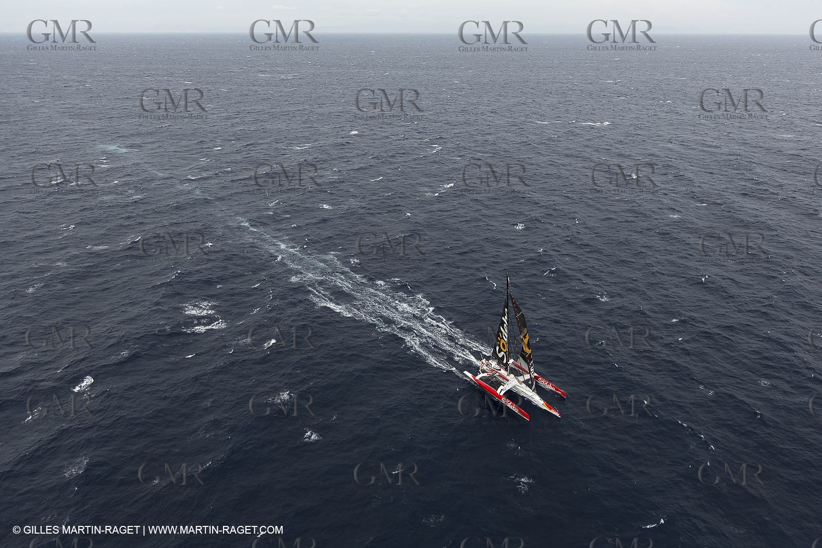 12 09 2012 - Marseille (FRA,13) - Trimaran Sodebo - Thomas Coville - Trans Mediterranée record attempt.