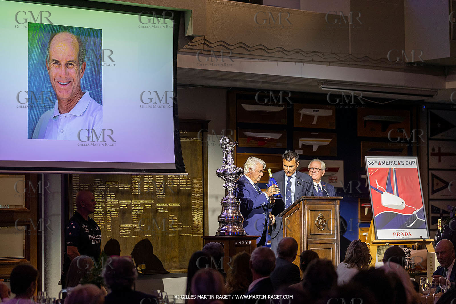 19 03 2021, Auckland (ZL), 36th America's Cup, America's Cup Hall of Fame, Peter J. Mongtgomery and Ed Baird induction at the Royal New Zealand Yacht Squadron