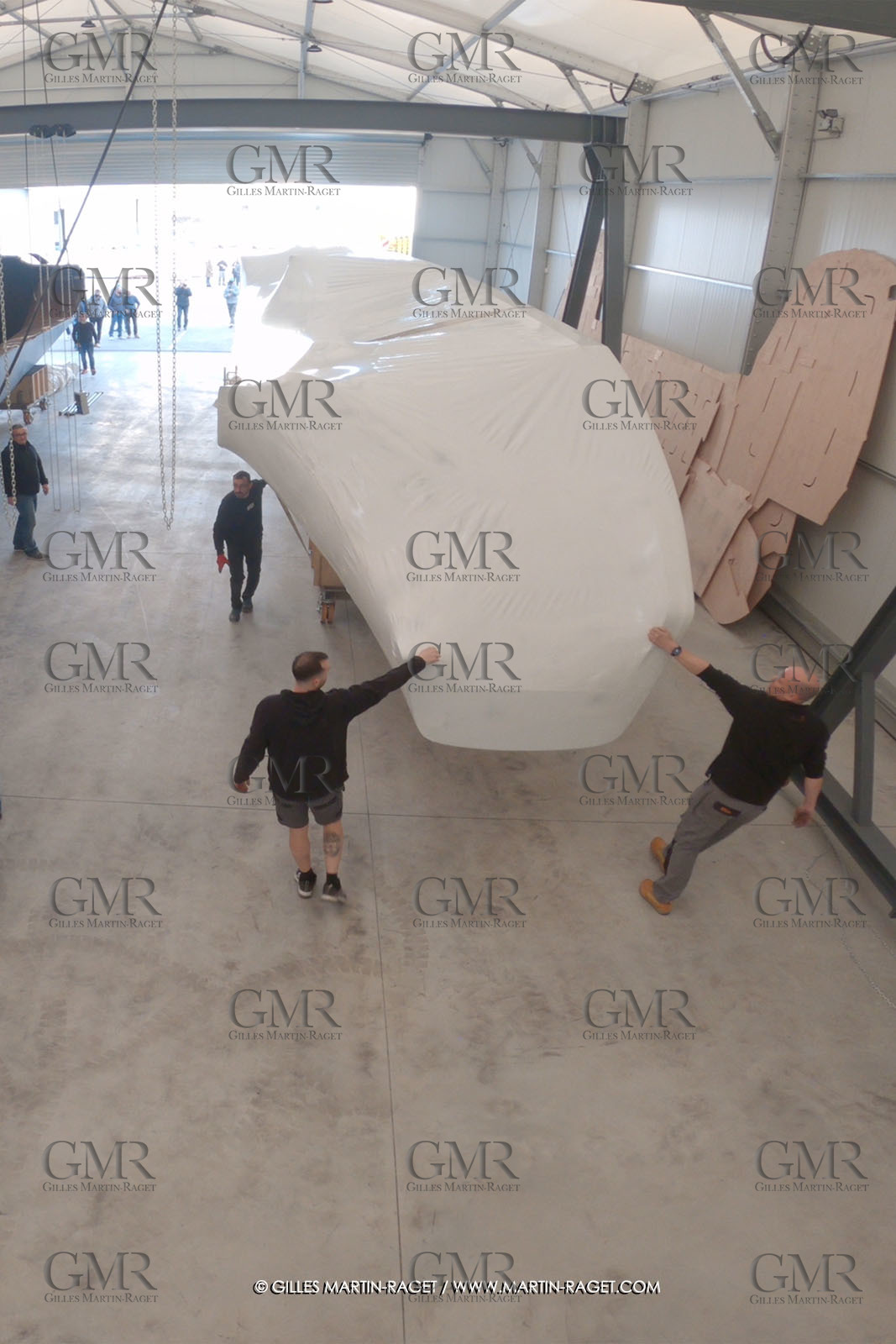 15 02 2022, La Grande Motte (FRA), Gunboat 80  1 hulls delivery