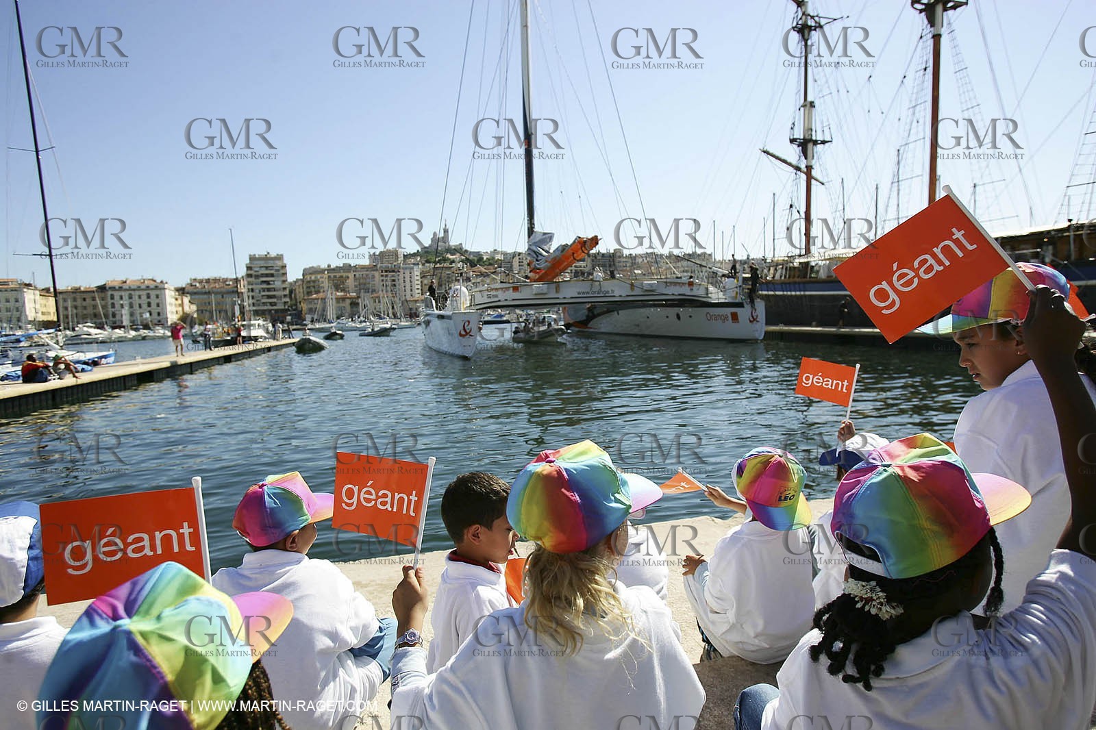 Orange II-2004 Mediterranee Record-Arrival at Marseilles-In the historical harbour