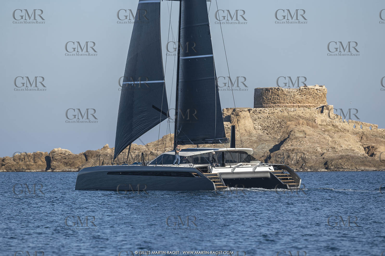 16 02 2019, Porquerolles (FRA,83), Gunboat 68 sail testing  3