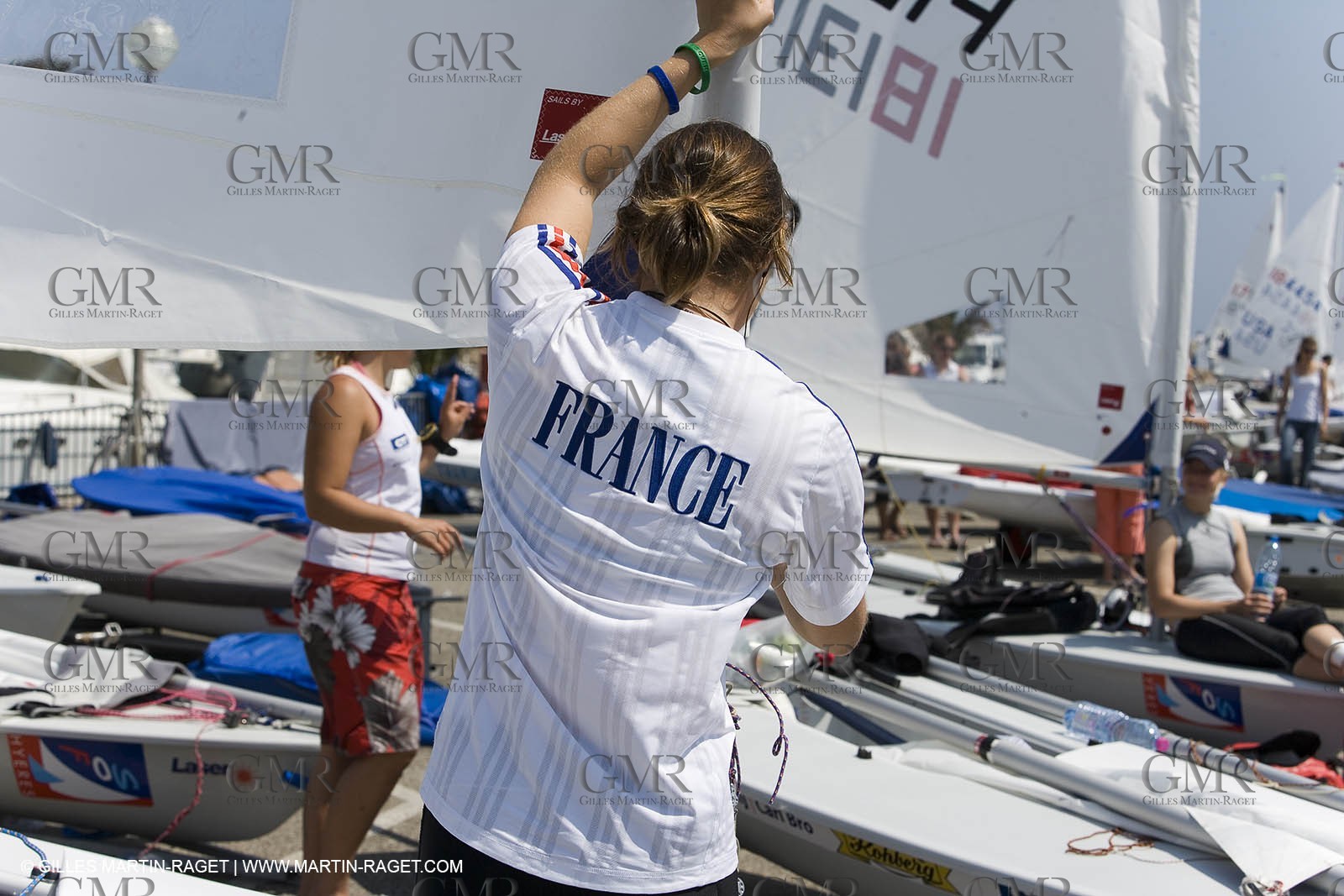 23 04 2007 - 2007 Semaine Olympique Française - Hyères (South of France) - Day 2 - Team France - Laser Radial - de Turckheim Sophie