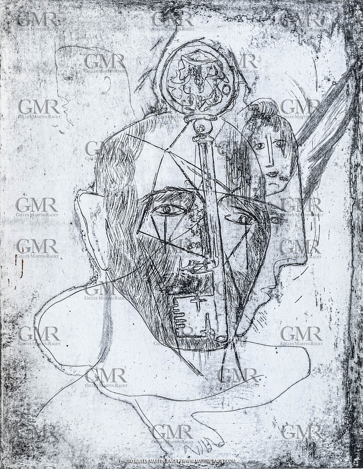 12 07 2020, St Rémy de Provence (FRA, 13) Oeuvre Germaine Richier, gravure