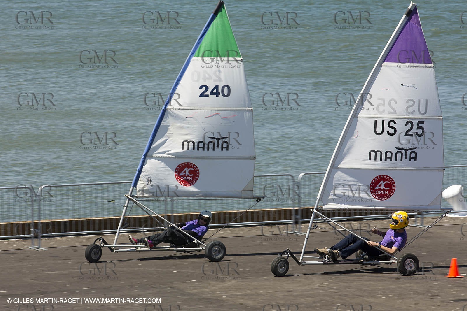 03 08 2013 - San Francisco (USA,CA) - 34th America's Cup - Louis Vuitton Cup - Training Day - America's Cup park - AC Open - Land Sailing demonstration