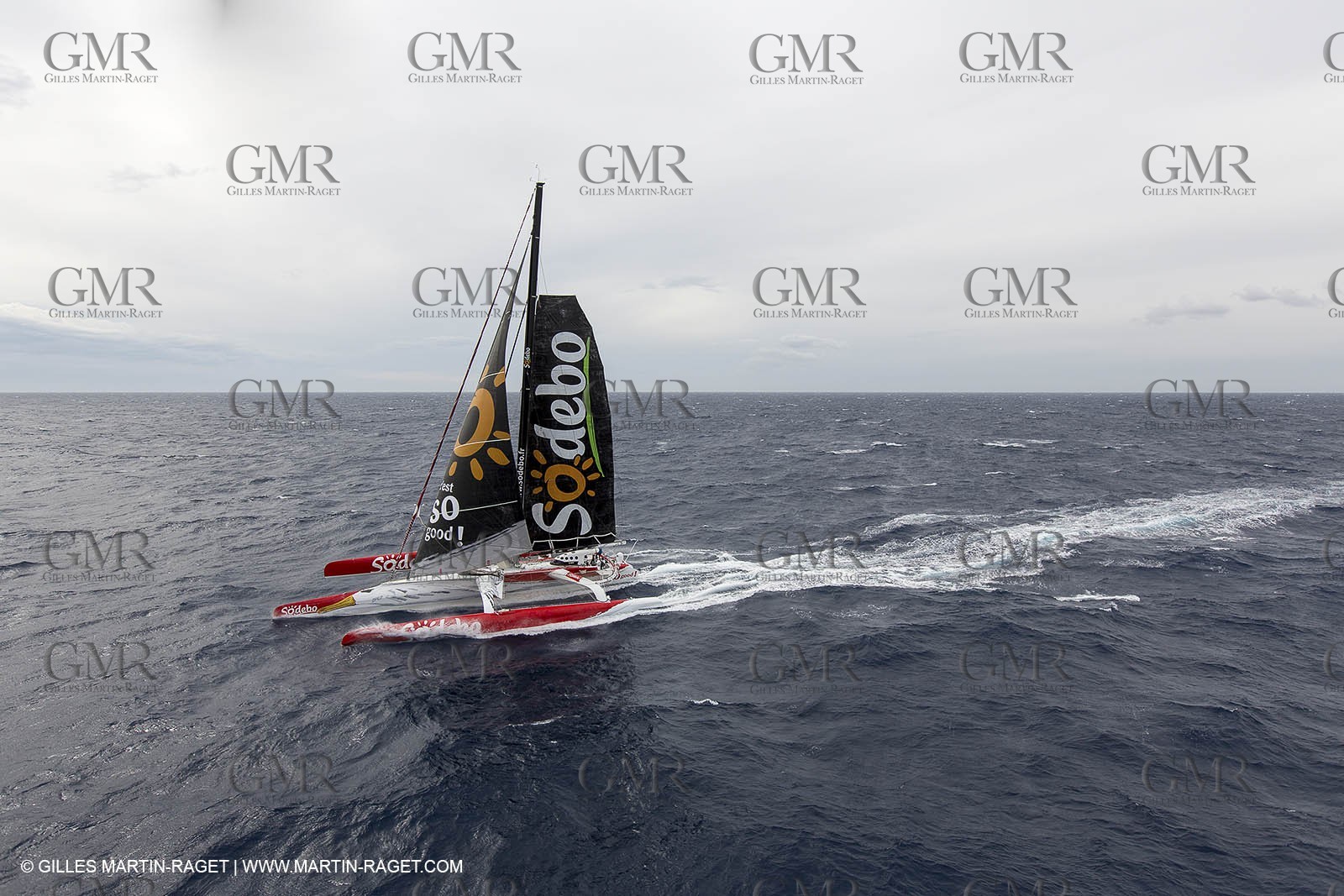 12 09 2012 - Marseille (FRA,13) - Trimaran Sodebo - Thomas Coville - Trans Mediterranée record attempt.
