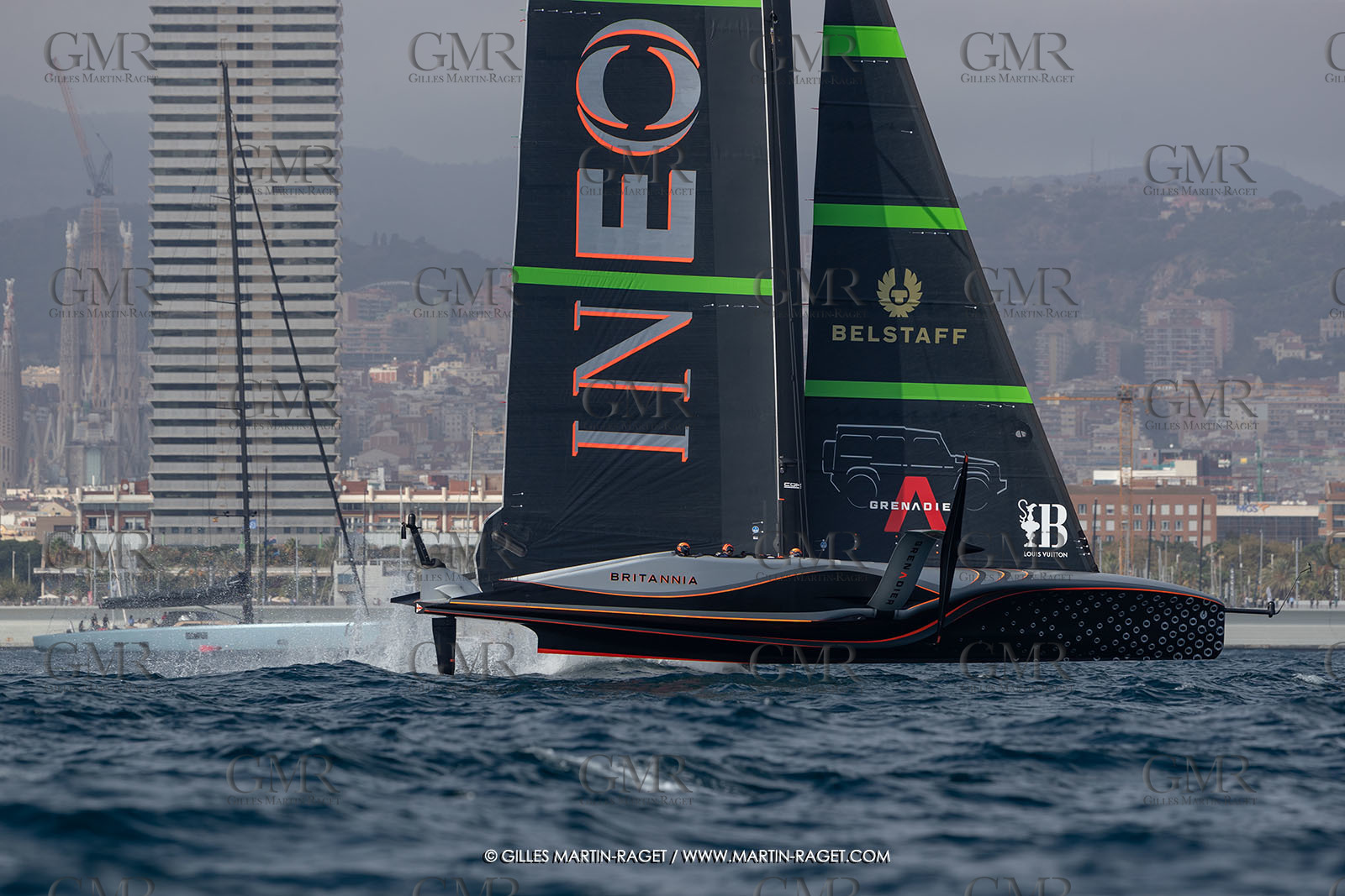 13 10 2024, Barcelona (ESP), Louis Vuitton 37th America's Cup, Final Match, Race Day 2, race 3
