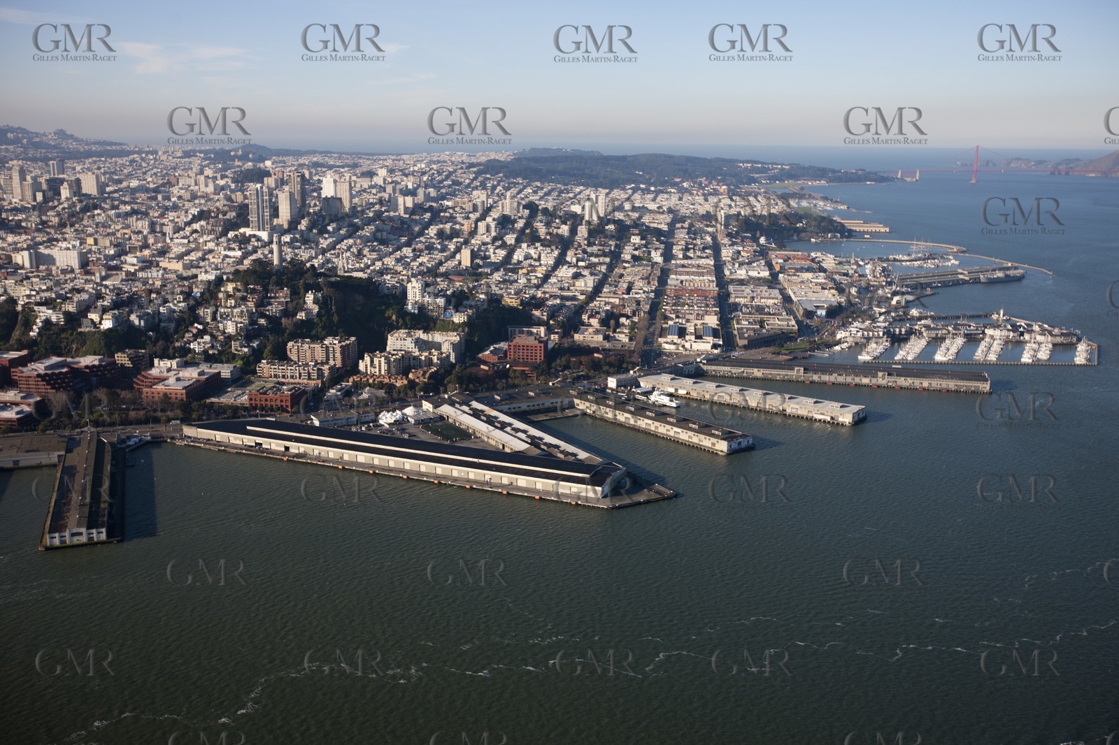 05 01 2011 - San Francisco (USA, CA) - 34th America's Cup - San Francisco waterfront - Piers 27-29 (triangle shape)
