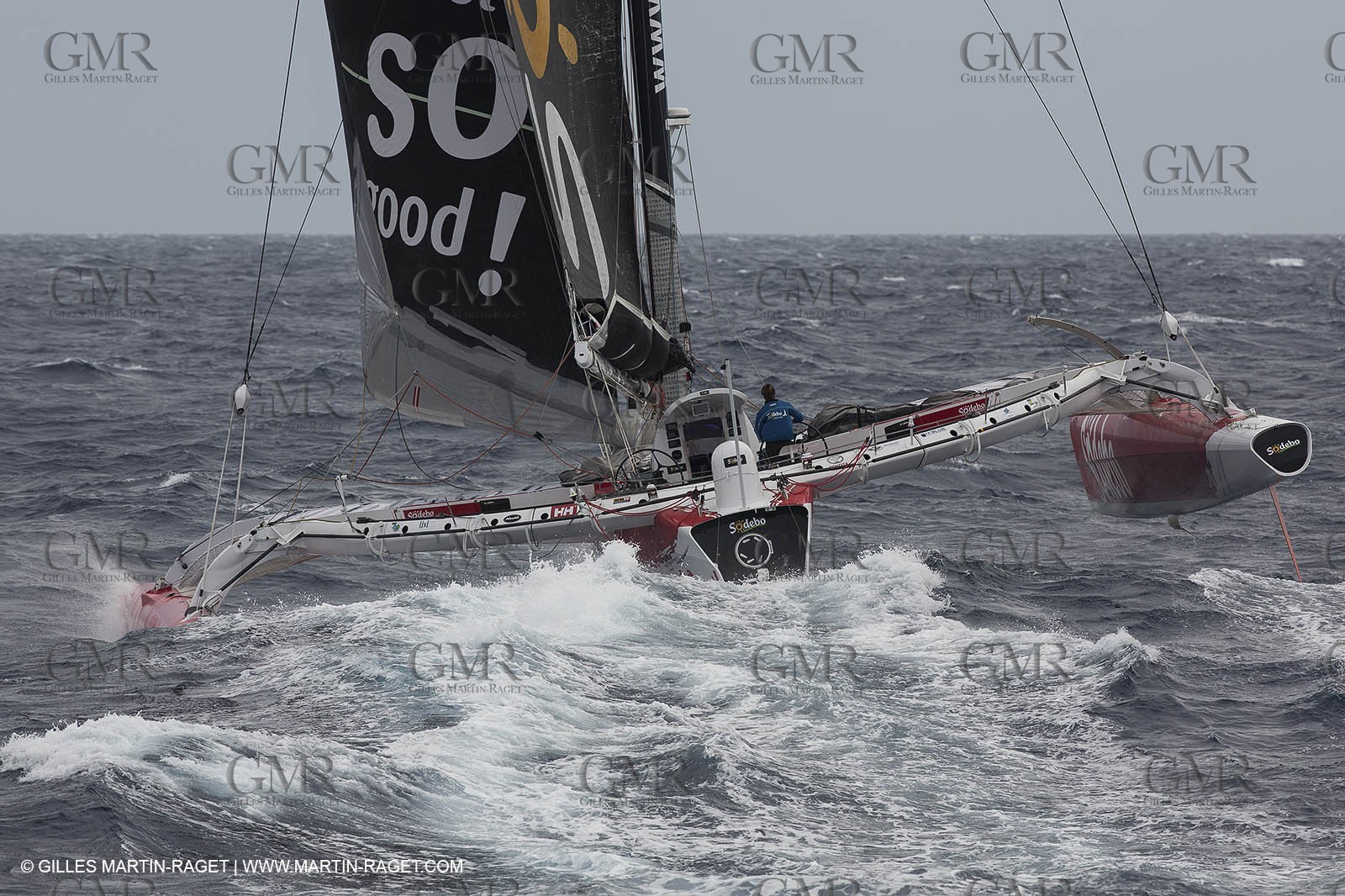 12 09 2012 - Marseille (FRA,13) - Trimaran Sodebo - Thomas Coville - Trans Mediterranée record attempt.