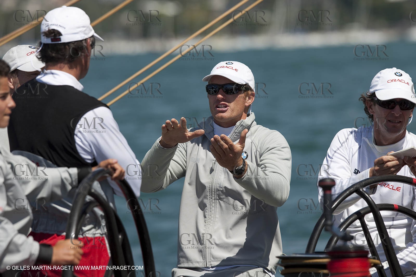 23 01 2009 - Auckland (NZL) -  Louis Vuitton Pacific Series - BMW ORACLE Racing-Tuning up onboard Emirates Team New Zealand yacht