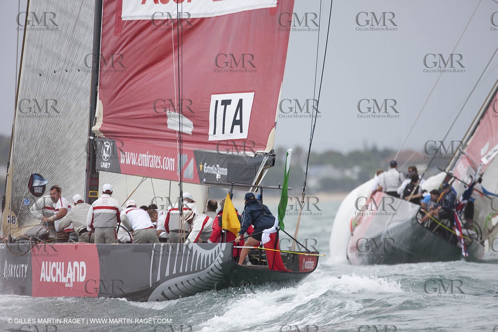 30 01 2009 - Auckland (NZL) -  Louis Vuitton Pacific Series -  Racing Day 1 - Team Origin Vs Luna Rossa