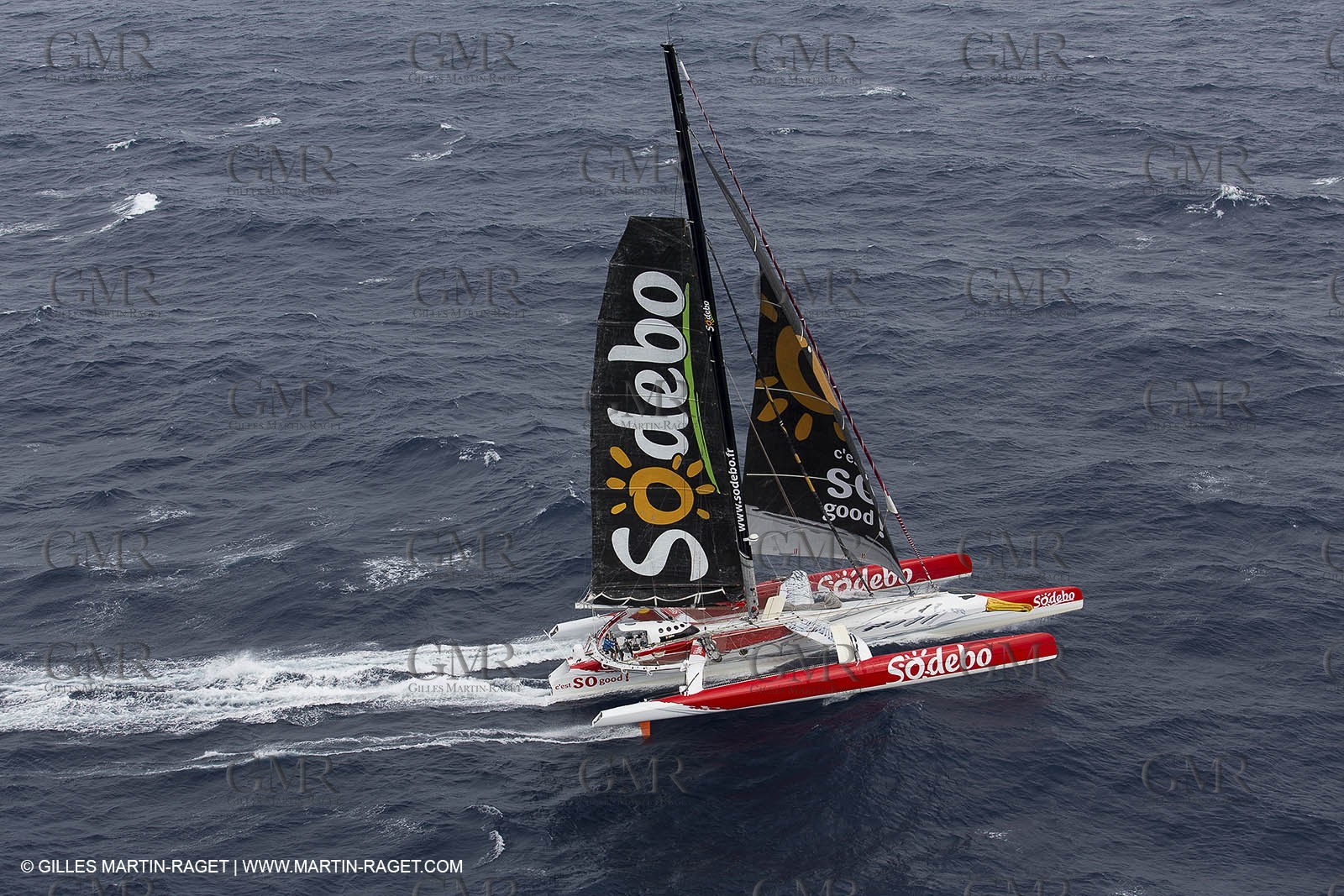 12 09 2012 - Marseille (FRA,13) - Trimaran Sodebo - Thomas Coville - Trans Mediterranée record attempt.