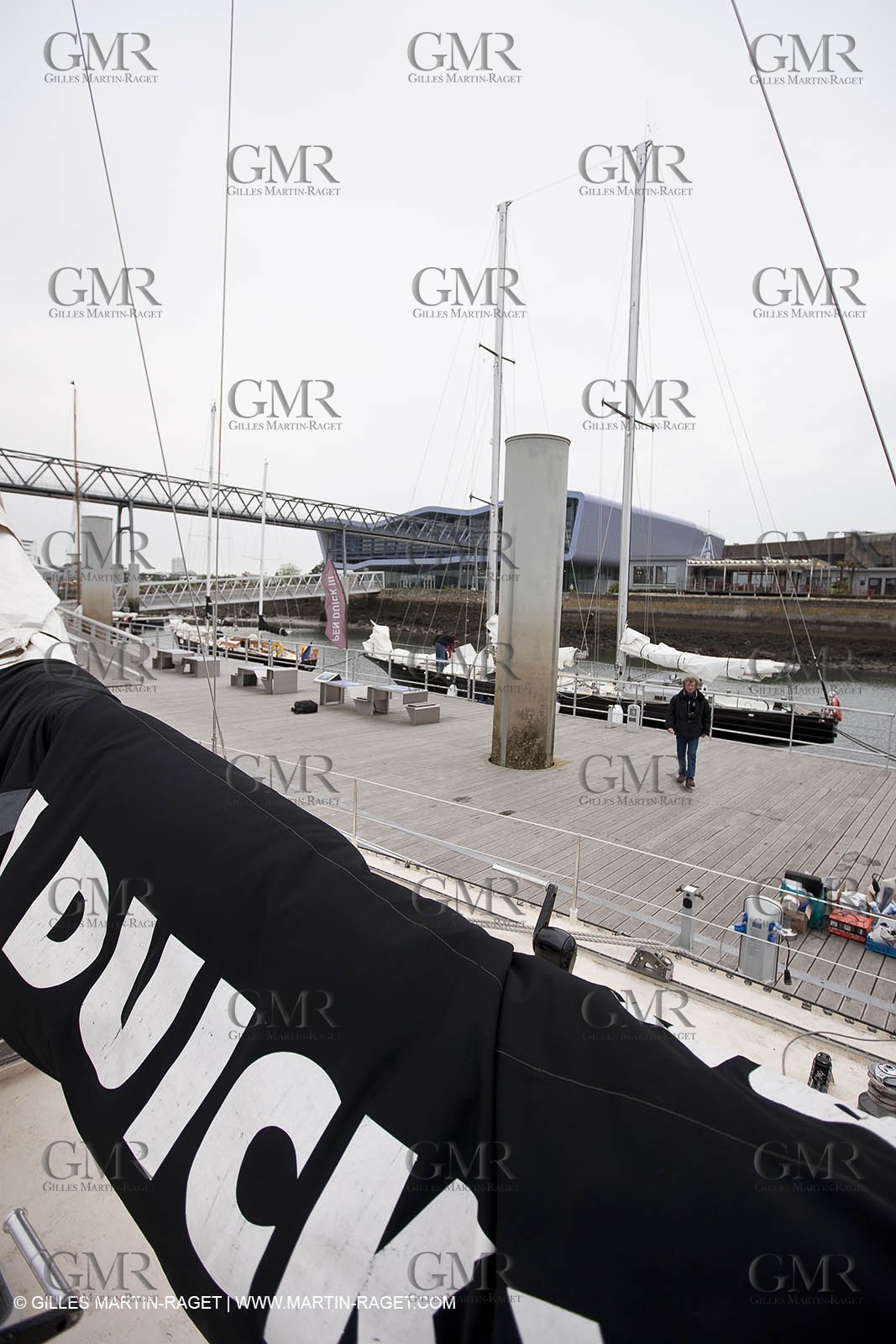 19 05 2010- Lorient- (FRA,56)  the five Pen Duick and l'Hydroptere in front of the Cité de la Voile Eric Tabarly