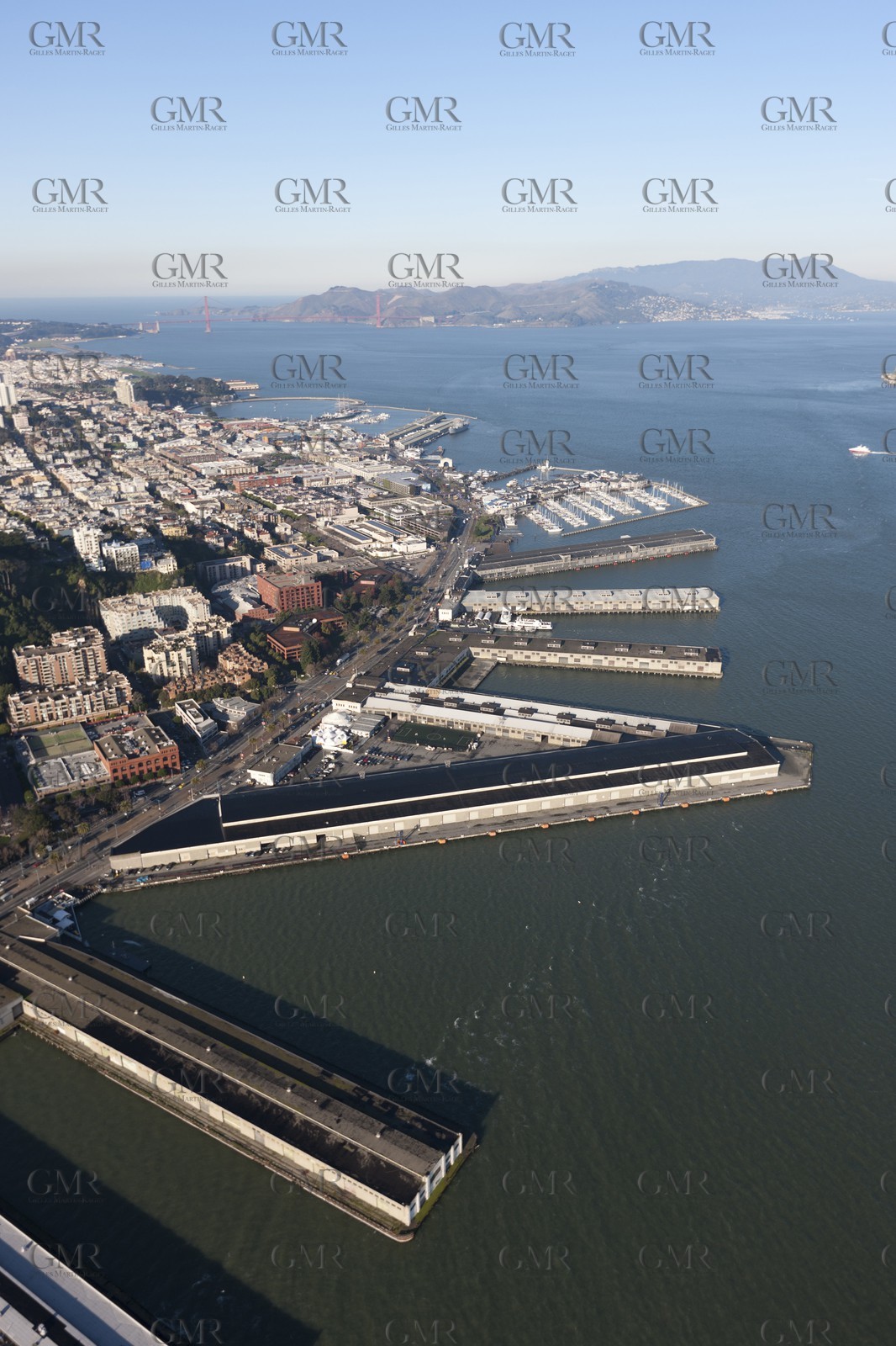 05 01 2011 - San Francisco (USA, CA) - 34th America's Cup - San Francisco waterfront - Piers 27-29 (triangle shape)