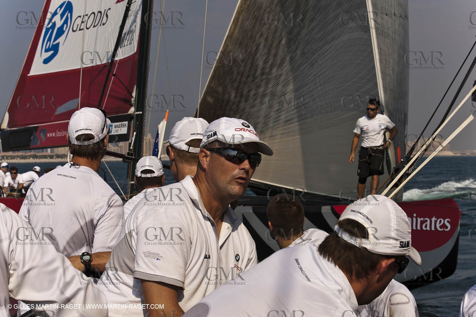 14 11 2010 - Dubai (UAE) - Dubai Louis Vuitton Trophy -  BMW ORACLE Racing - Training - Onboard Vs All 4 one