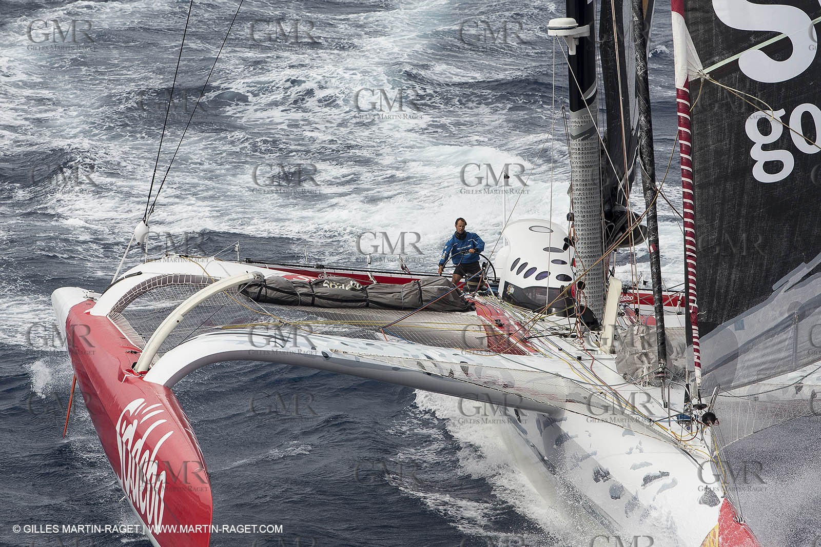 12 09 2012 - Marseille (FRA,13) - Trimaran Sodebo - Thomas Coville - Trans Mediterranée record attempt.