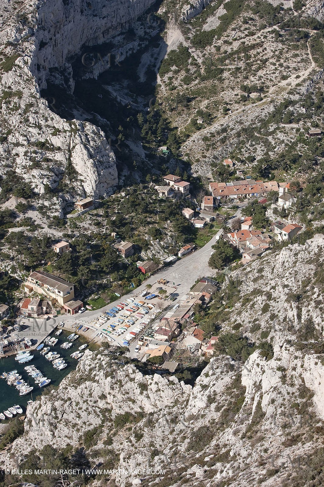 11 03 2009 - Marseille (FRA, 13) - Les Calanques- Calanque de Morgiou as seen from Crêt St Michel belvedere