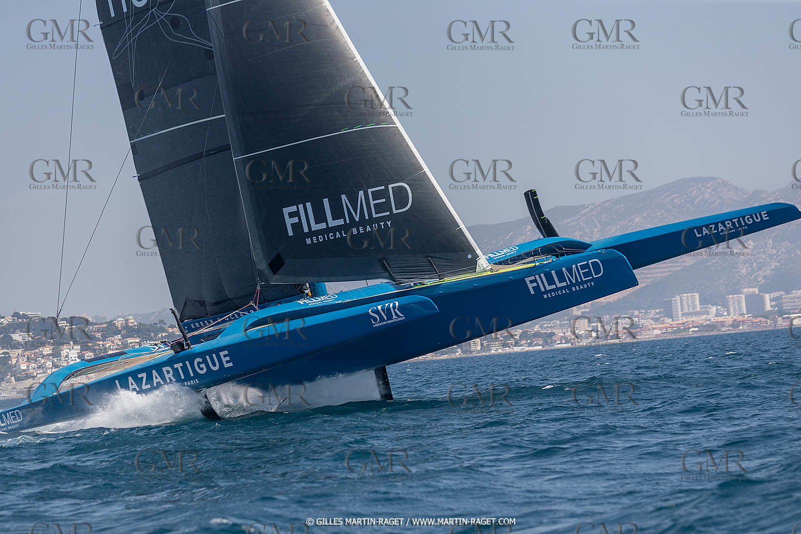 18 05 2022, Marseille (FRA), APremière navigation du trimaran Ultim SVR LAZARTIGUE à Marseille