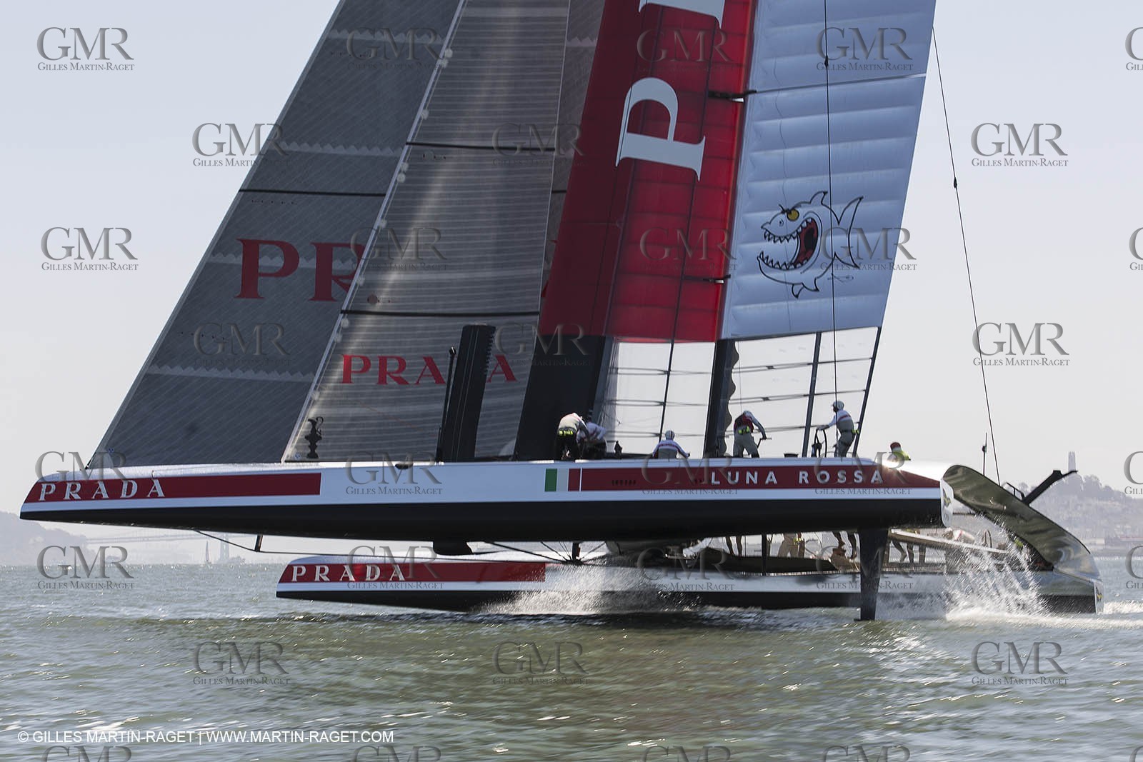 23 05 2013 - San Francisco (USA,CA) - 34th America's Cup - May Training, 3 AC72 in the bay for the first time