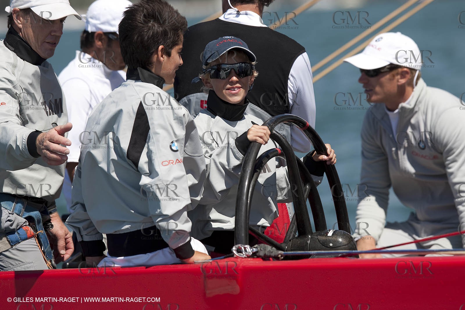 23 01 2009 - Auckland (NZL) -  Louis Vuitton Pacific Series - BMW ORACLE Racing-Tuning up onboard Emirates Team New Zealand yacht