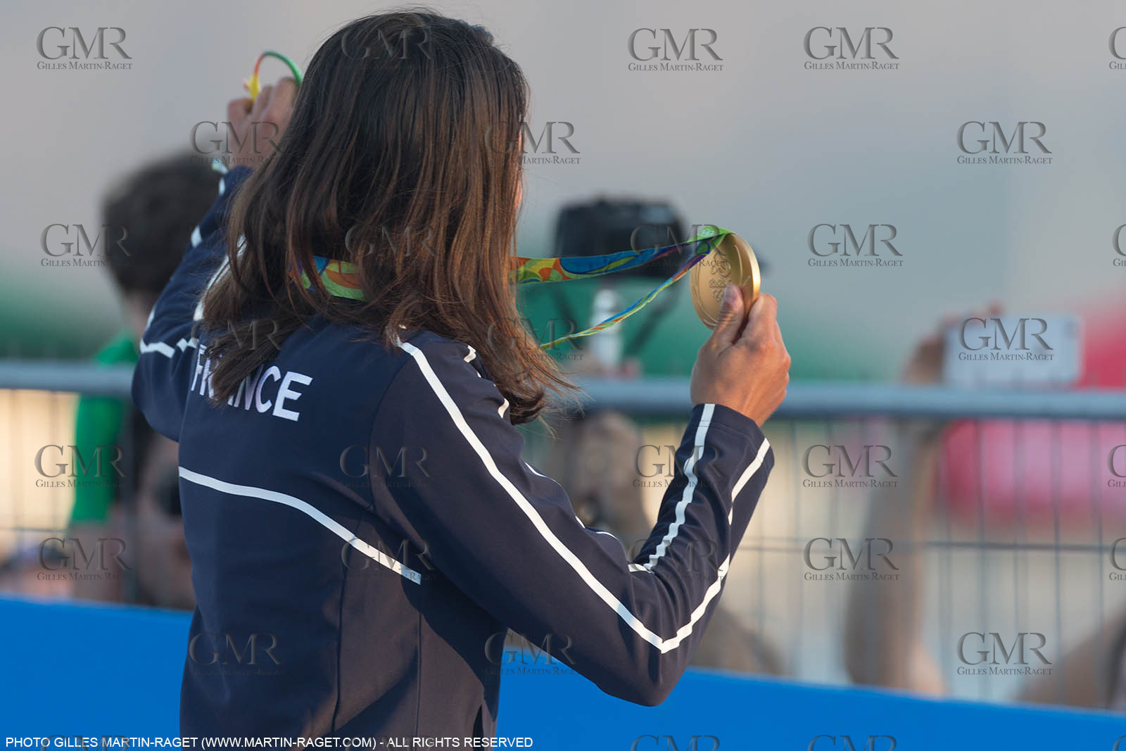 14 08 2016, Rio de Janeiro (BRA), 2016 Olympic Games, Sailing, RSX Women medal ceremony, Charline Picon (FRA)
