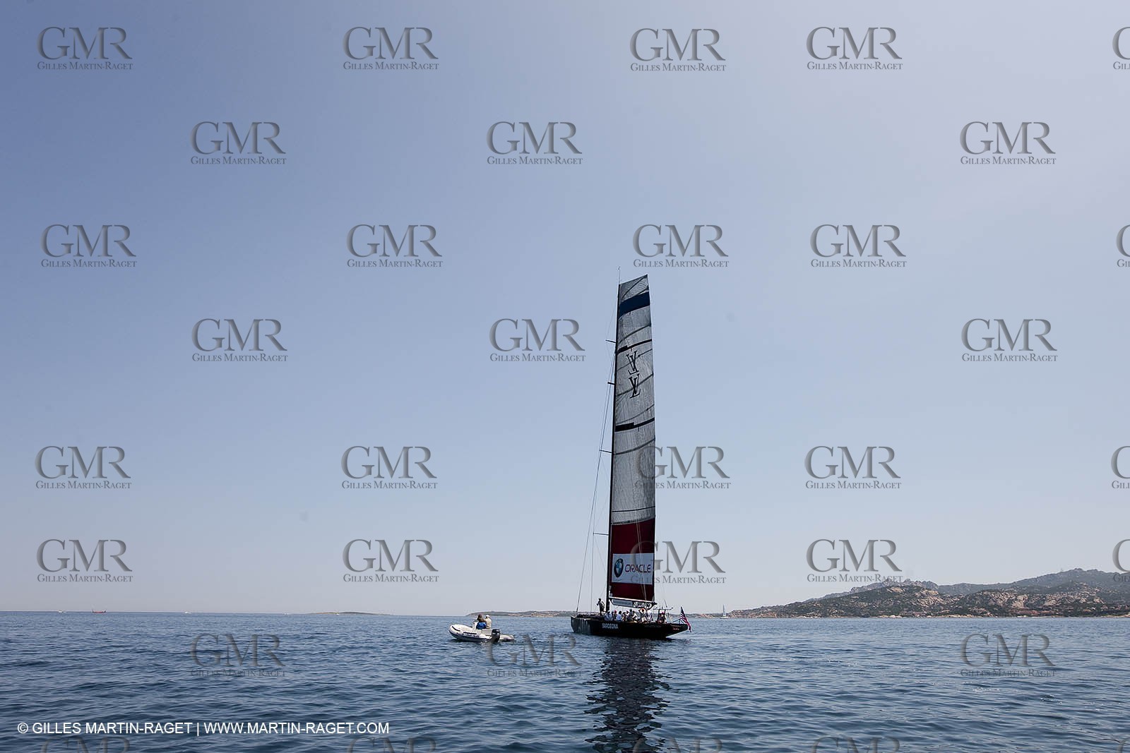 19 05 2010 - La Maddalena (ITA, Sardinia) Louis Vuitton Trophy - BMW ORACLE Racing - Racing Day 1 - No Wind