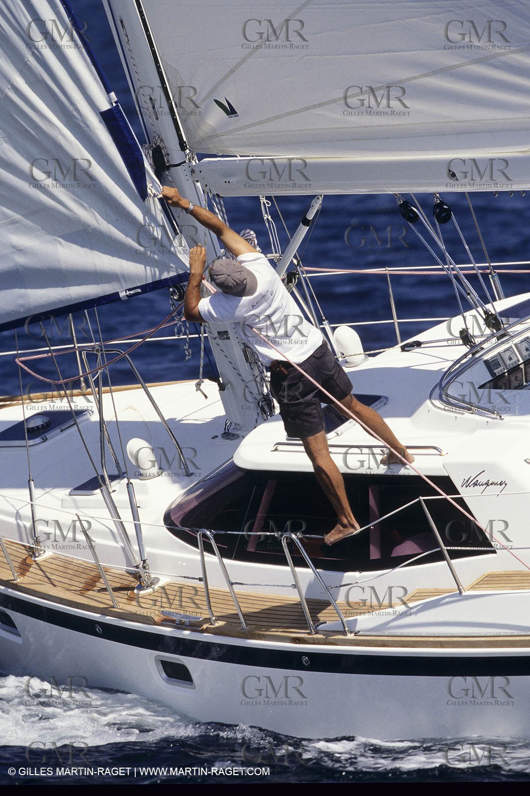 Sailing, cruising, people, only one man