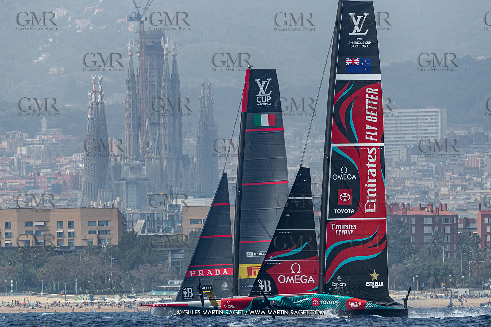 22 08 2024, Barcelona (ESP), Louis Vuitton 37th America's Cup, Louis Vuitton Preliminary Regatta, Race Day 1