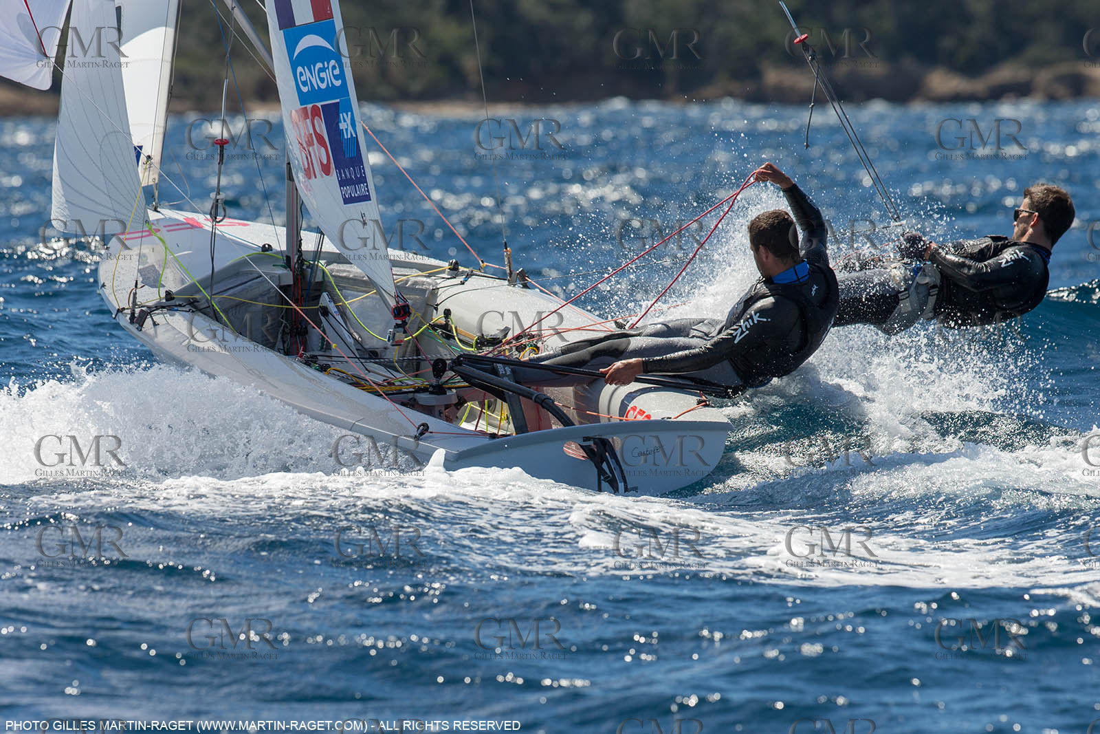 25 04 2016, Hyères (FRA,83), Jeux Olympiques Rio 2016, voile, 470, Sofian Bouvet   Jeremie Mion, SFS Voile