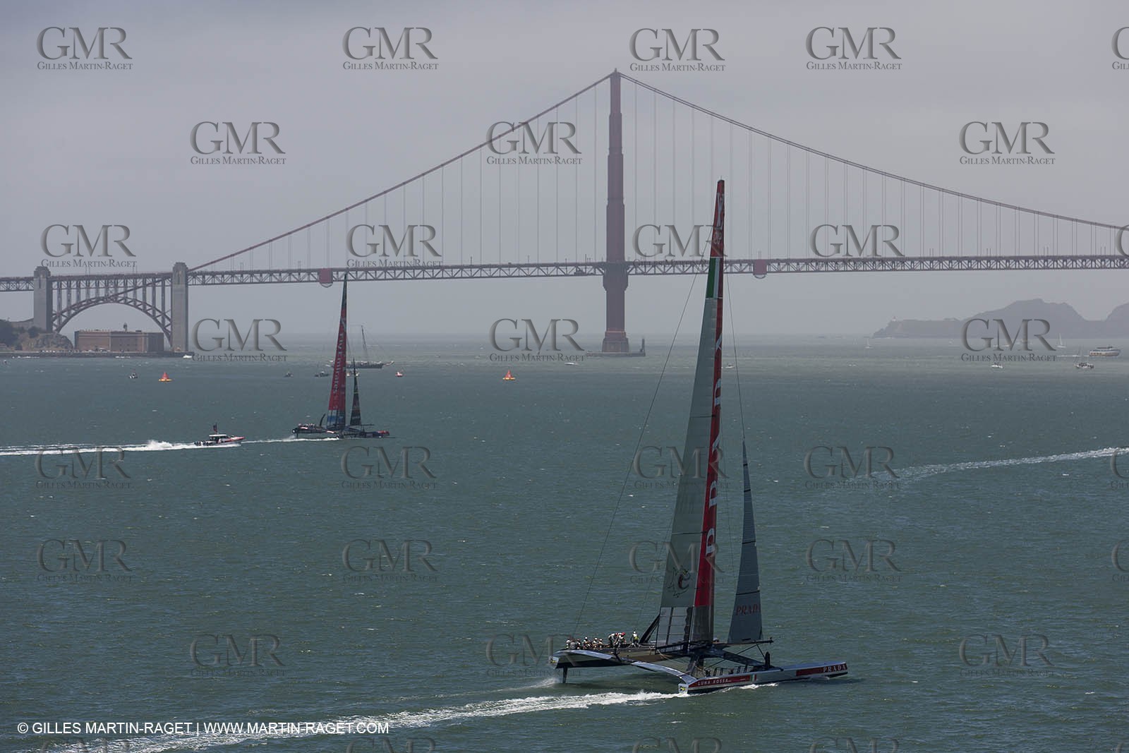 13 07 2013 - San Francisco (USA,CA) - 34th America's Cup - Louis Vuitton Cup - Round Robin - Race Day 4 - Luna Rossa vs ETNZ