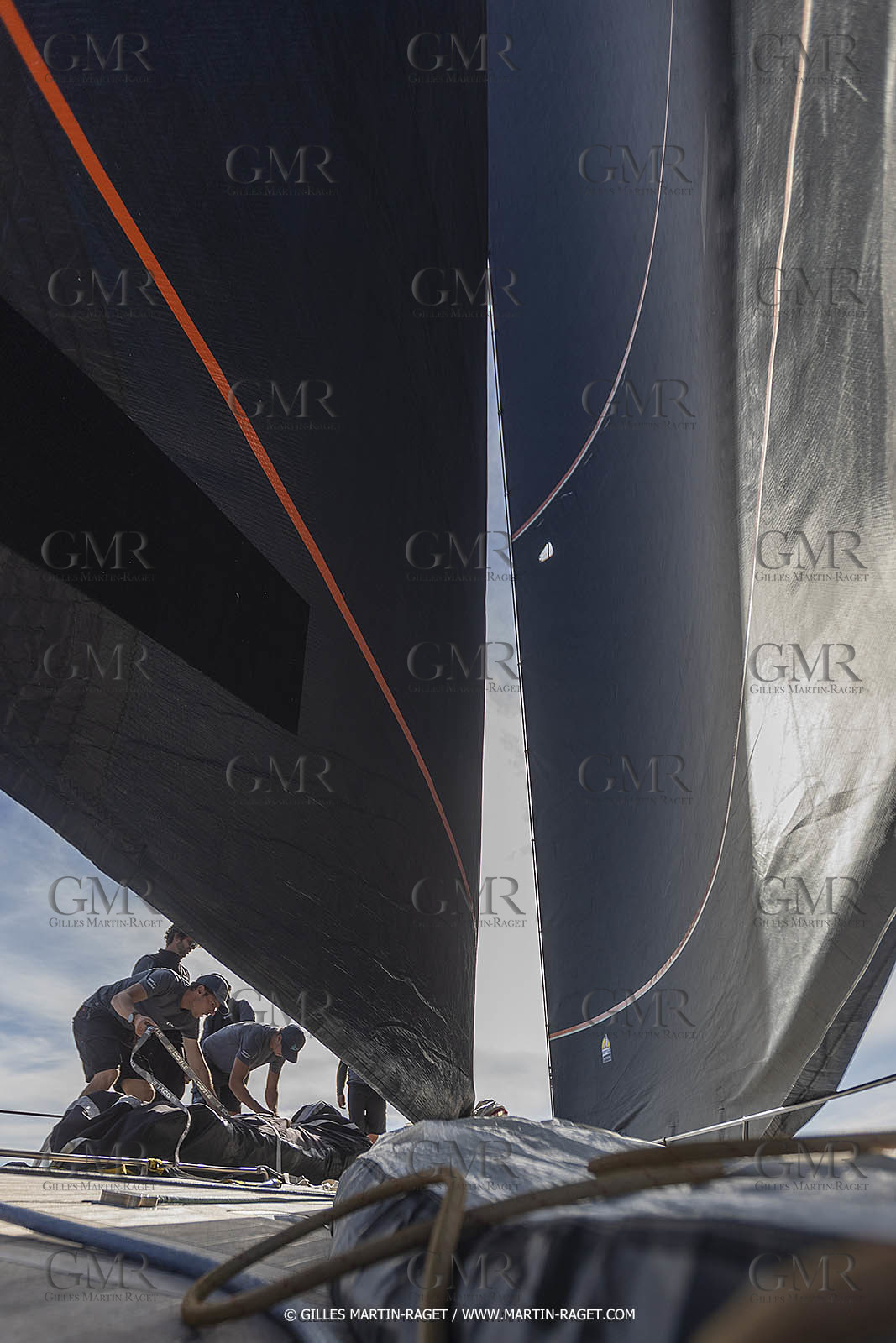 03 10 2022, Saint-Tropez (FRA,83), Voiles de Saint-Tropez 2022,  entraînement des maxis, A bord de Sipirit of Malouen X